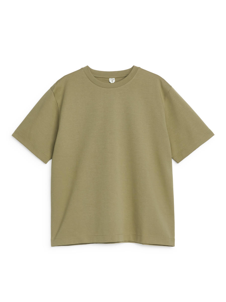 Interlock T-shirt - Khaki Green - Loose fit - Men - 0844469024