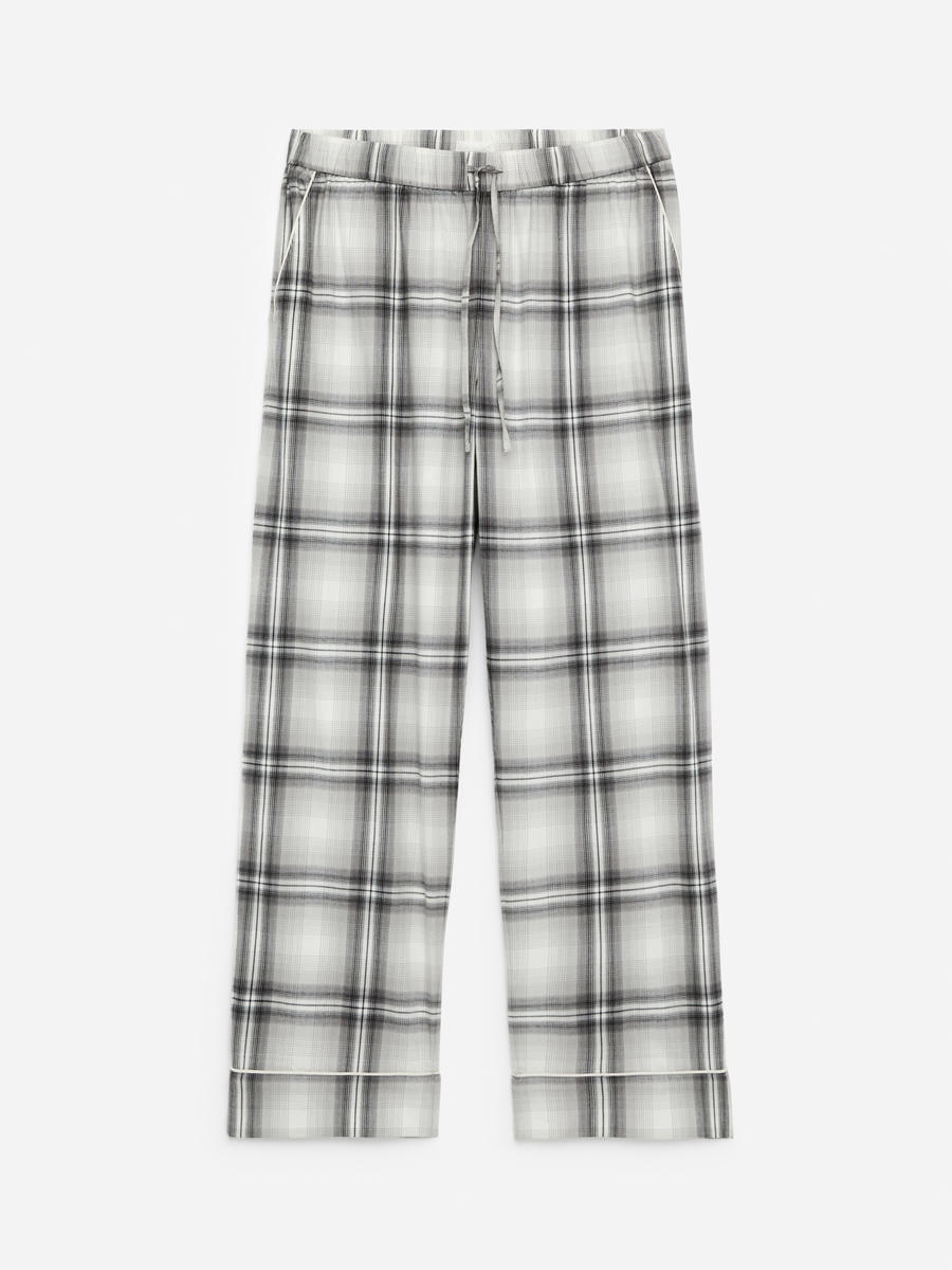 Flannel Pyjama Trousers-Grey-13431