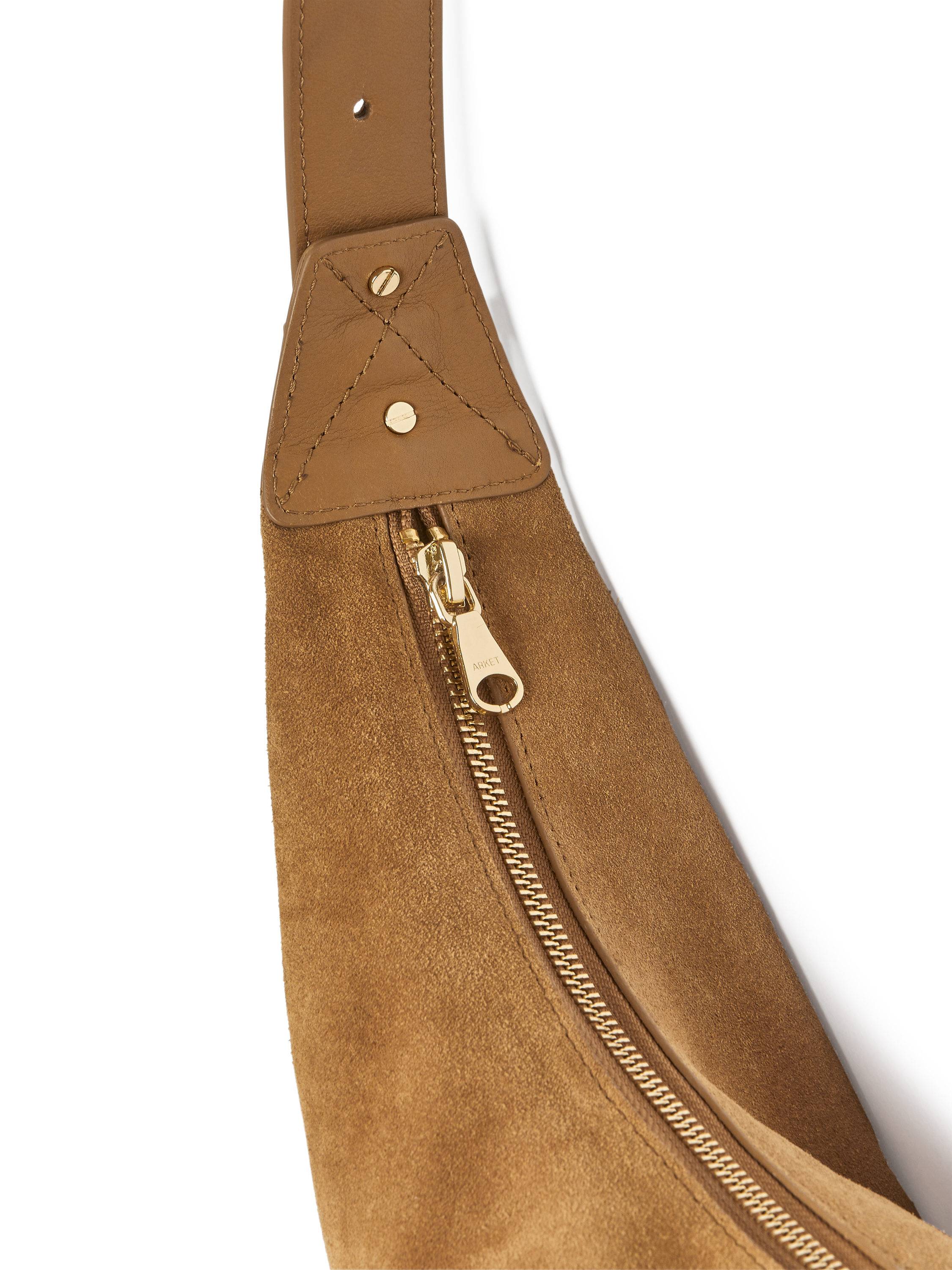 Curved Suede Bag – Brown – Women – ARKET DK