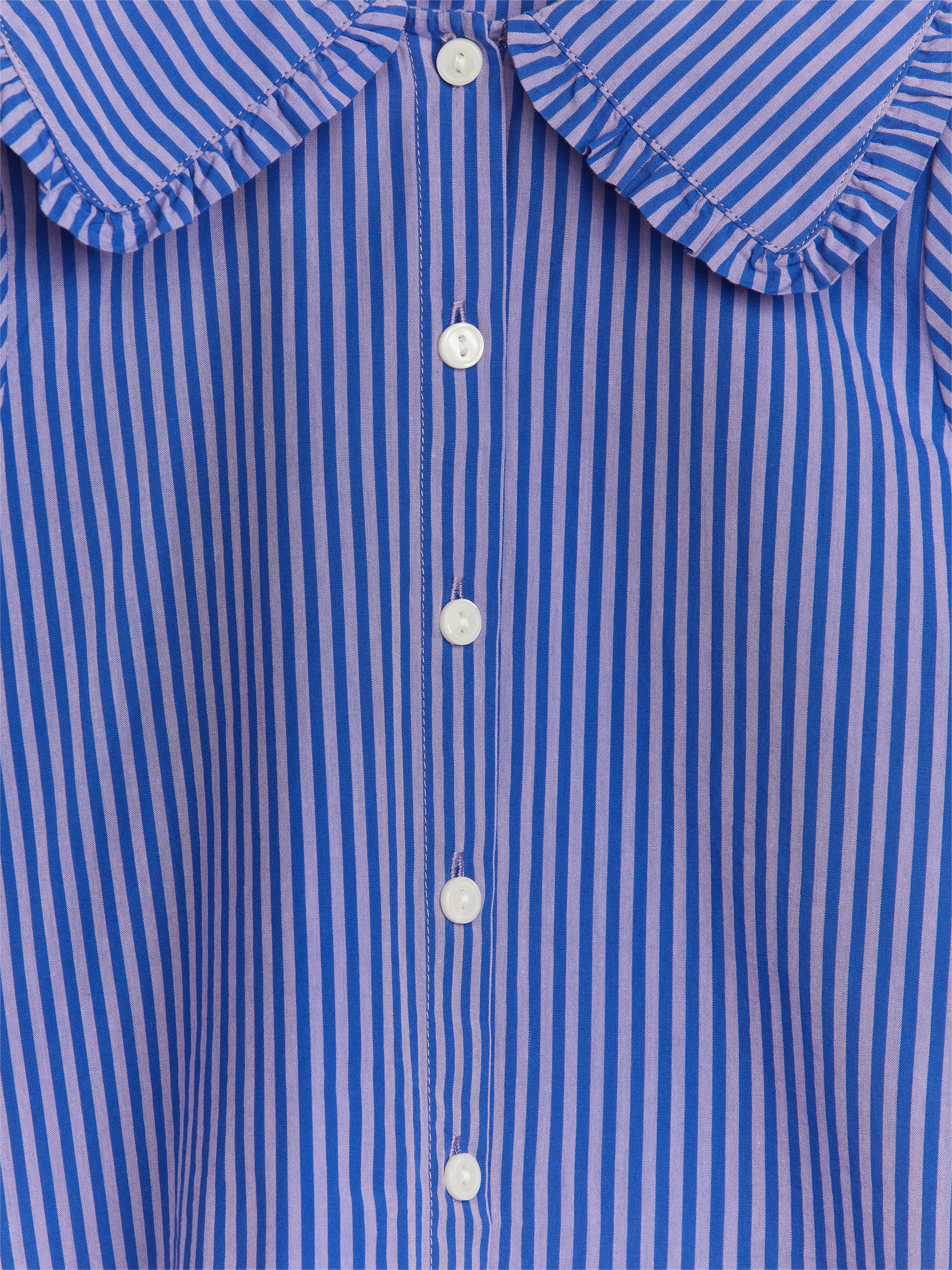 Bluse mit Rüschenkragen - Blau/Streifen - Regular Fit - Kinder - StillMedia/DescriptiveDetail - 1