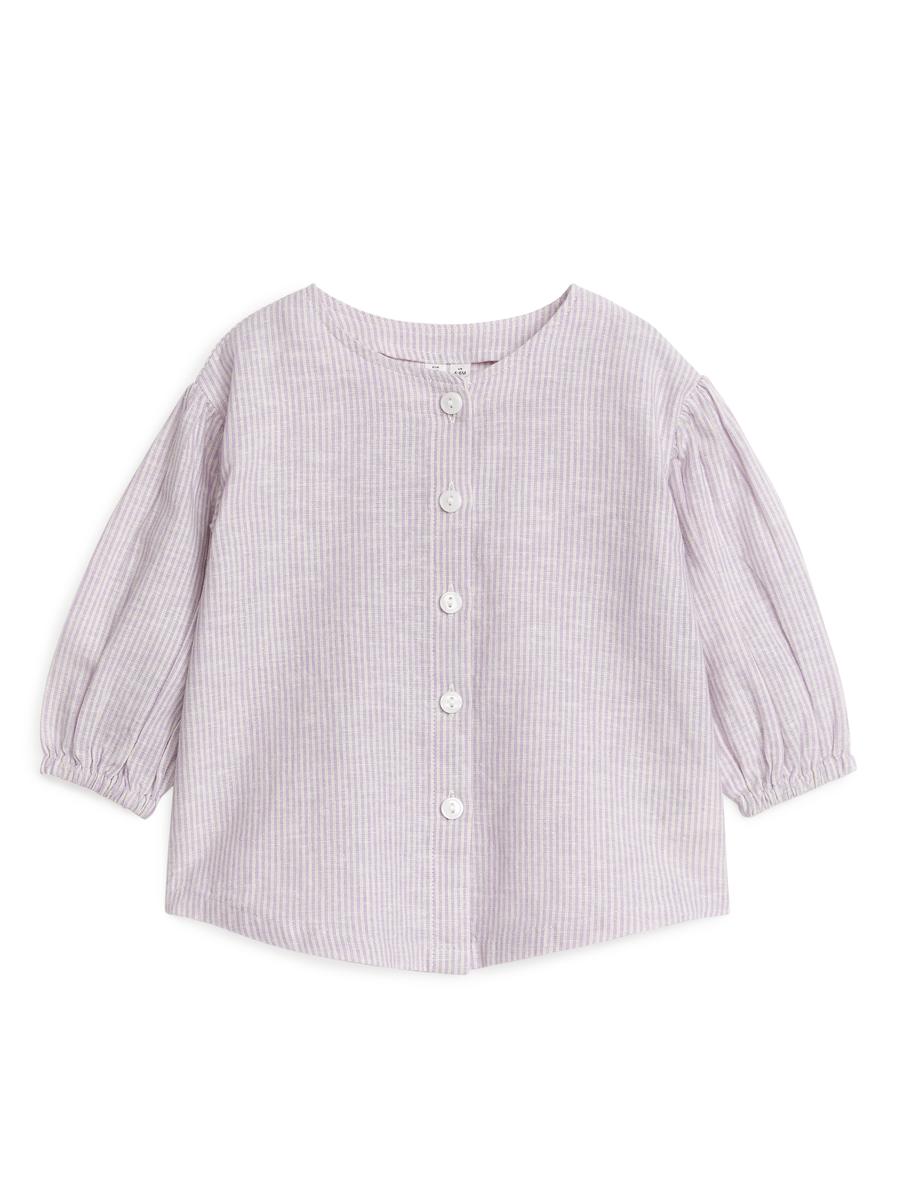 Linen Blouse-#B4A0C9-4188