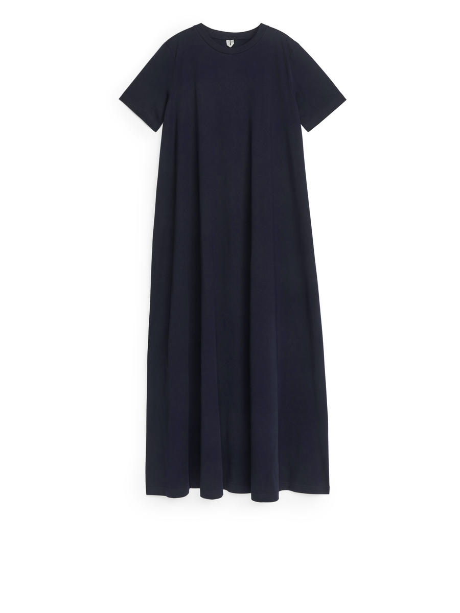 Relaxed T-Shirt Dress - Dark Blue - Oversized - Women - 1242125001