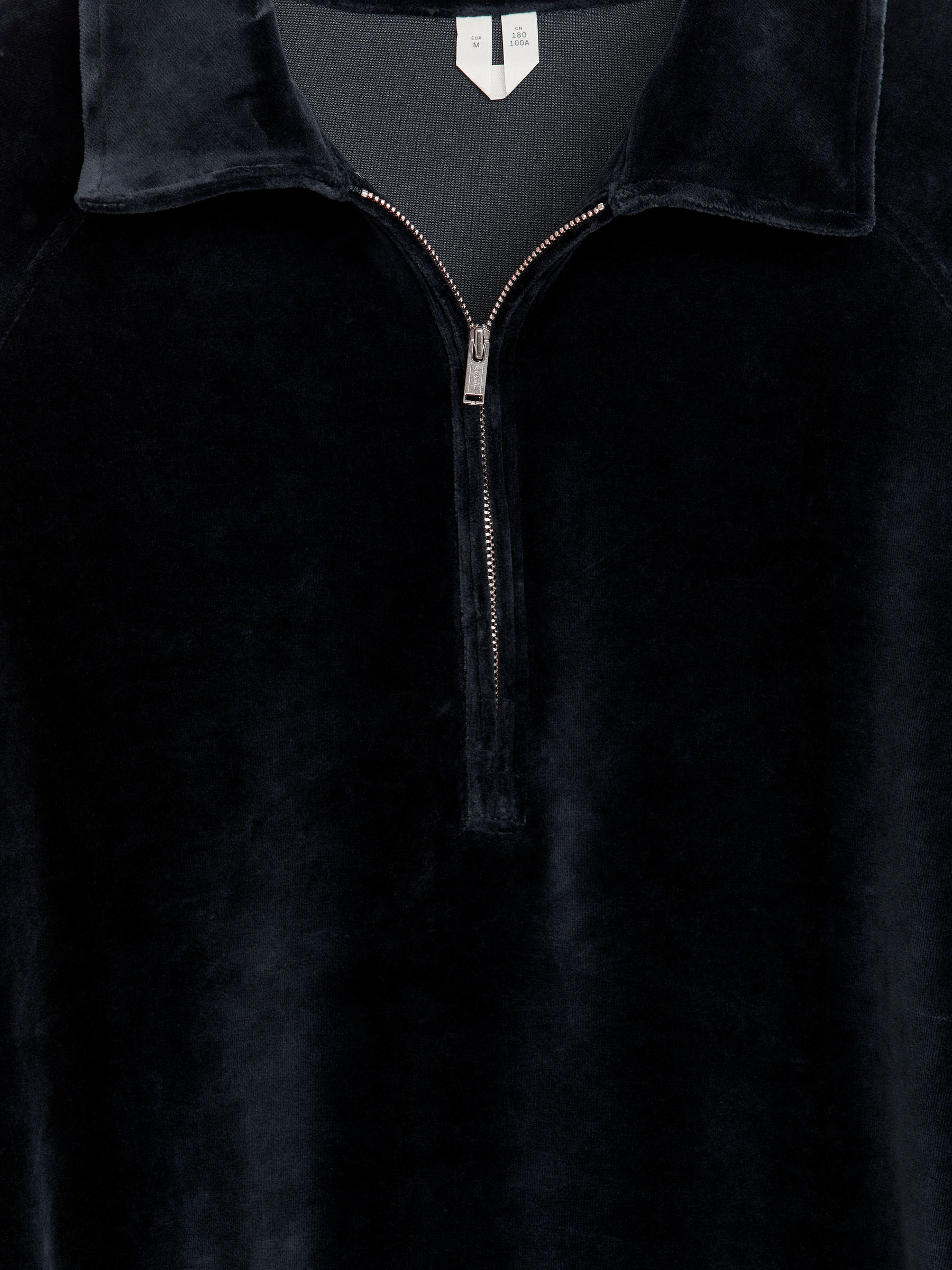 Samtpullover mit kurzem Reißverschluss - Dunkelblau - Regular Fit - Herren - StillMedia/DescriptiveDetail - 2