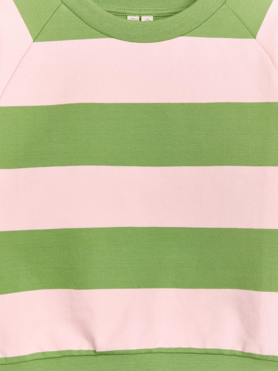 Relaxed Sweatshirt - Green/Pink - Oversized - Children - 1105038018