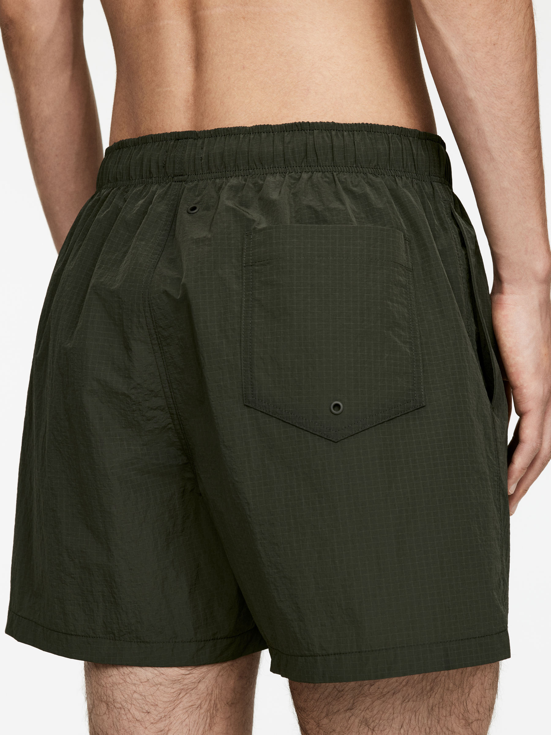 Ripstop Swim Shorts - Khaki Green - Regular fit - Men - StillMedia/Lookbook - 5