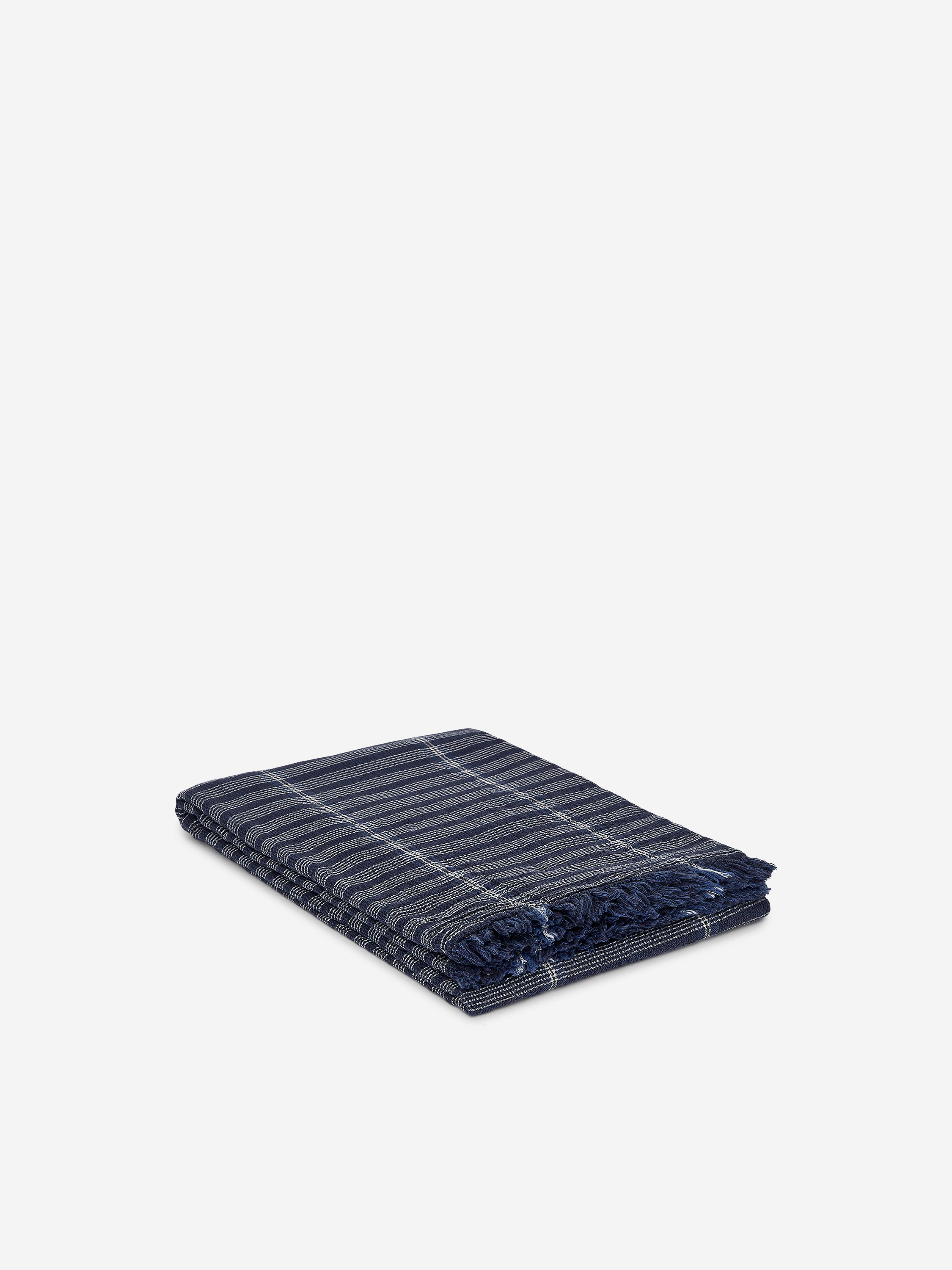 ARKET ブルーブランケット Cotton Blanket – Blue – Homeware – ARKET EU