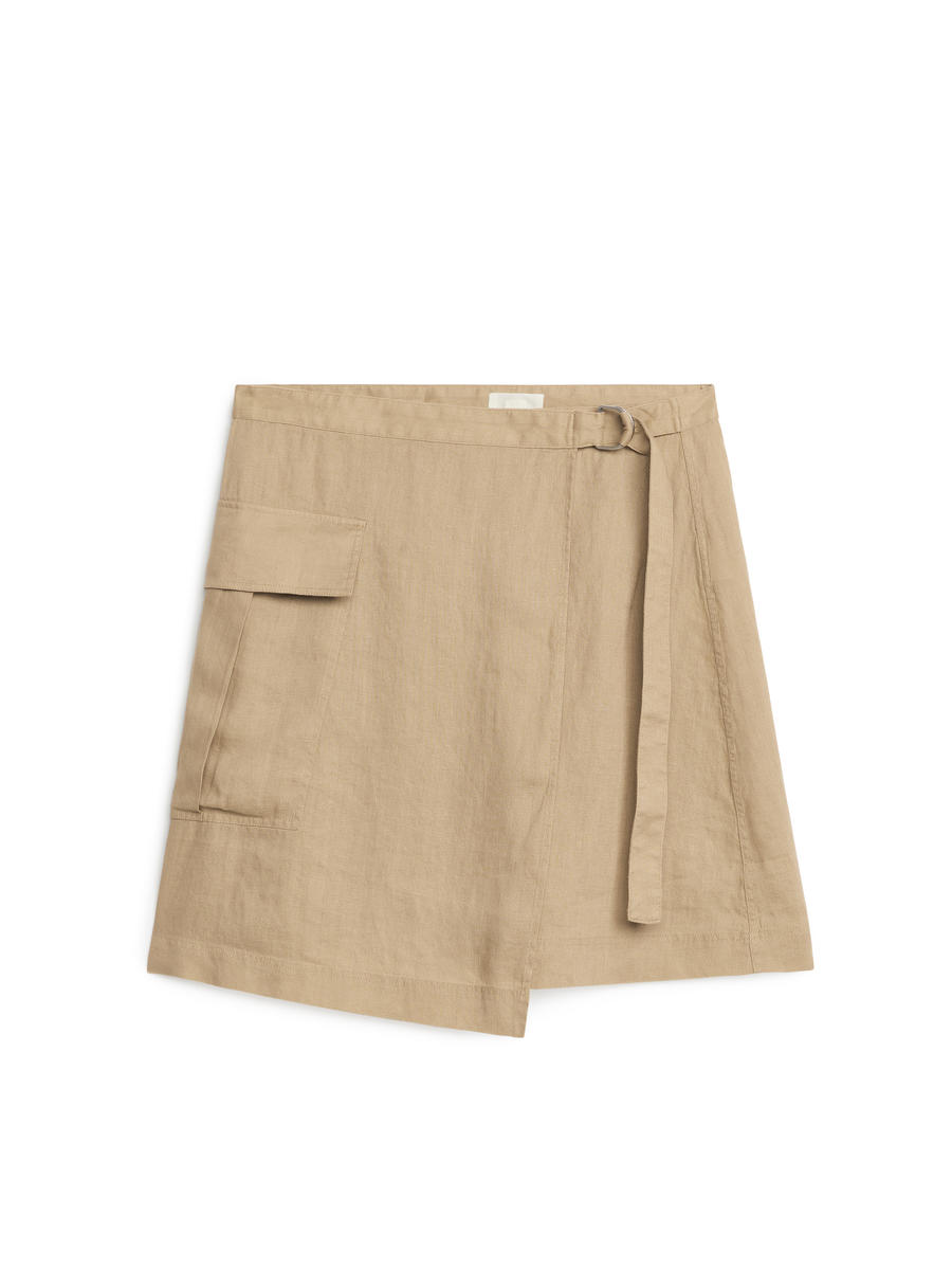 Linen utility skirt best sale