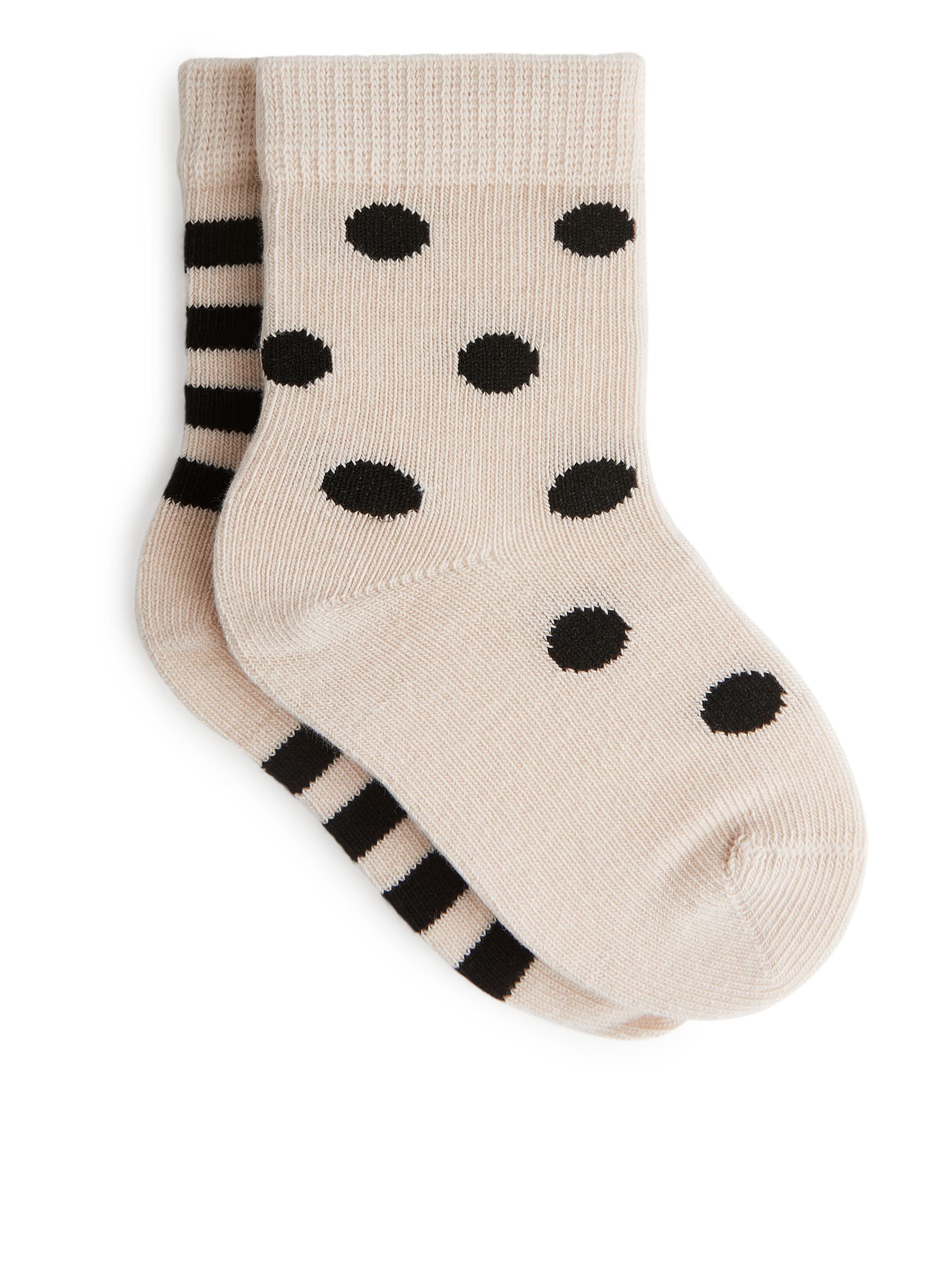 Set da 2 paia di calzini a pois - Beige/Pois - Regular fit - Children - StillMedia/DescriptiveStillLife - 1