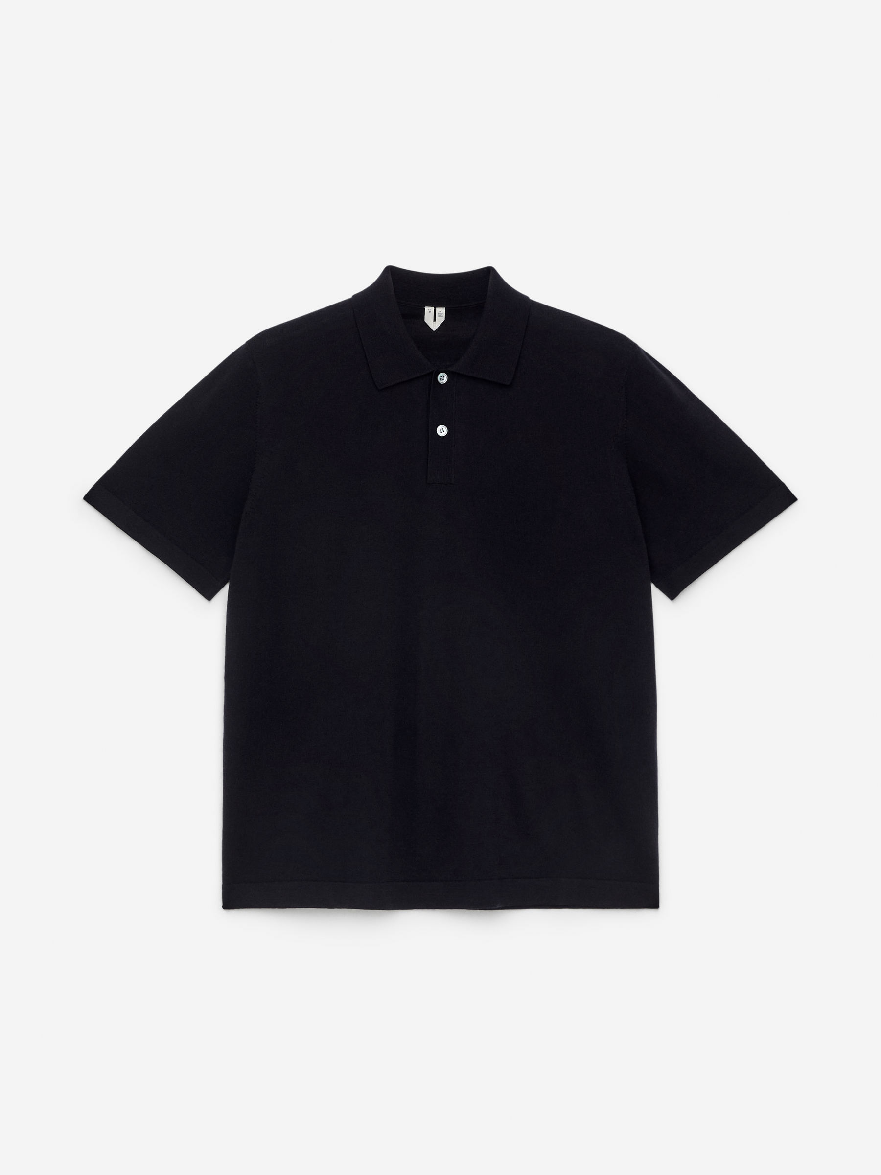 Wool Polo Shirt-Blue-14500