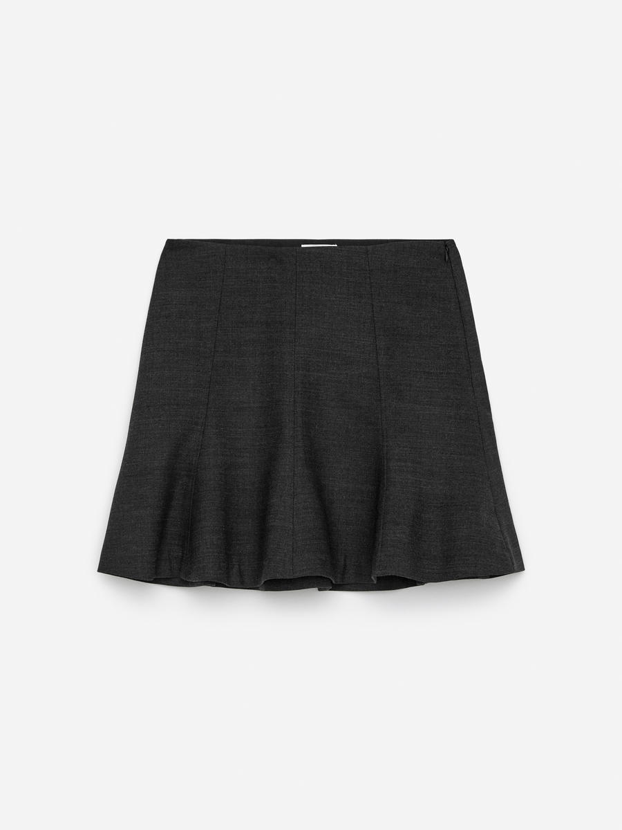 Wool-Blend Sculptural Skirt-#42444B-13484