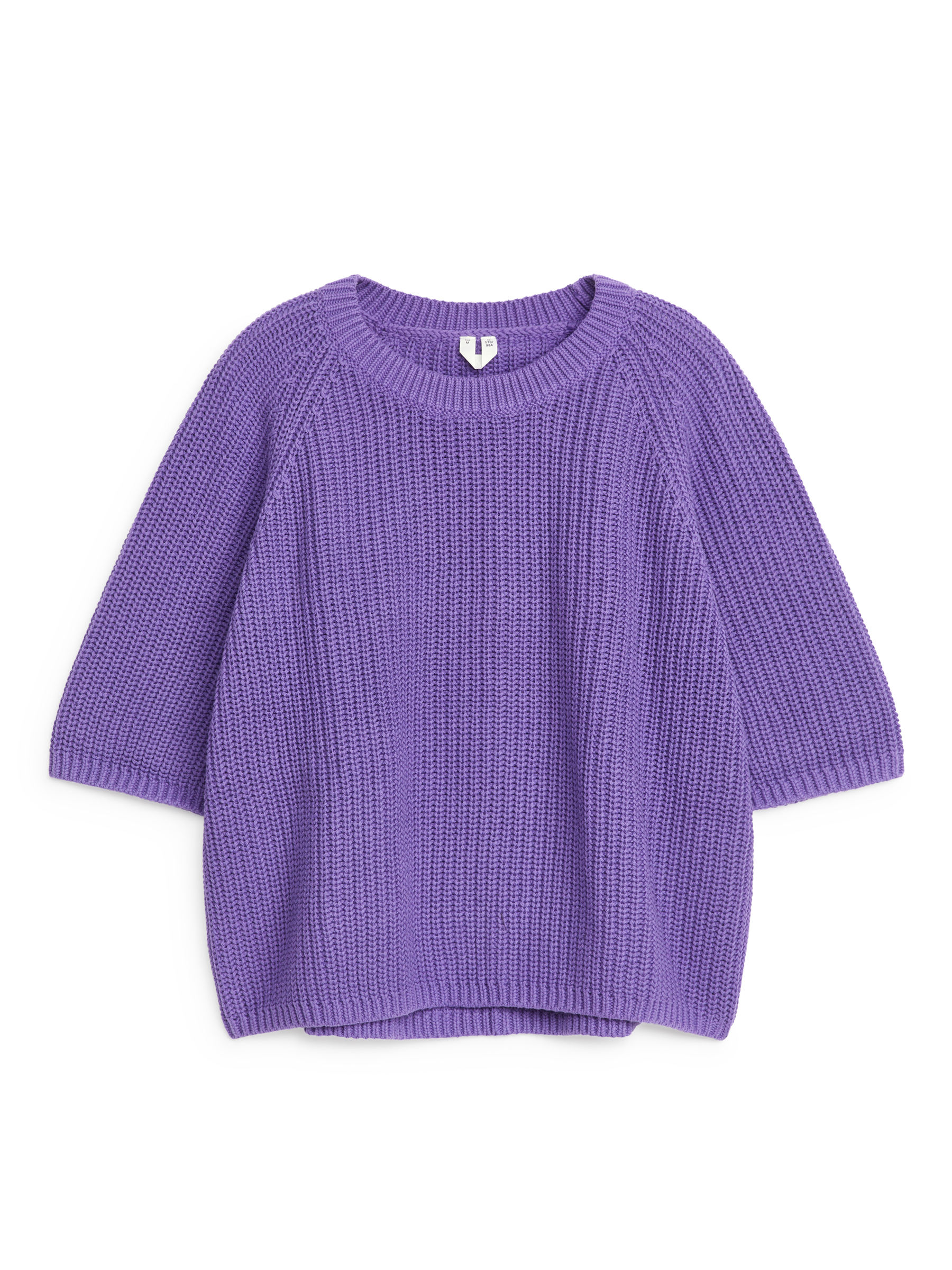 Rib-Knit Short-Sleeve Top - Lilac - Regular fit - Women - StillMedia/DescriptiveStillLife - 1