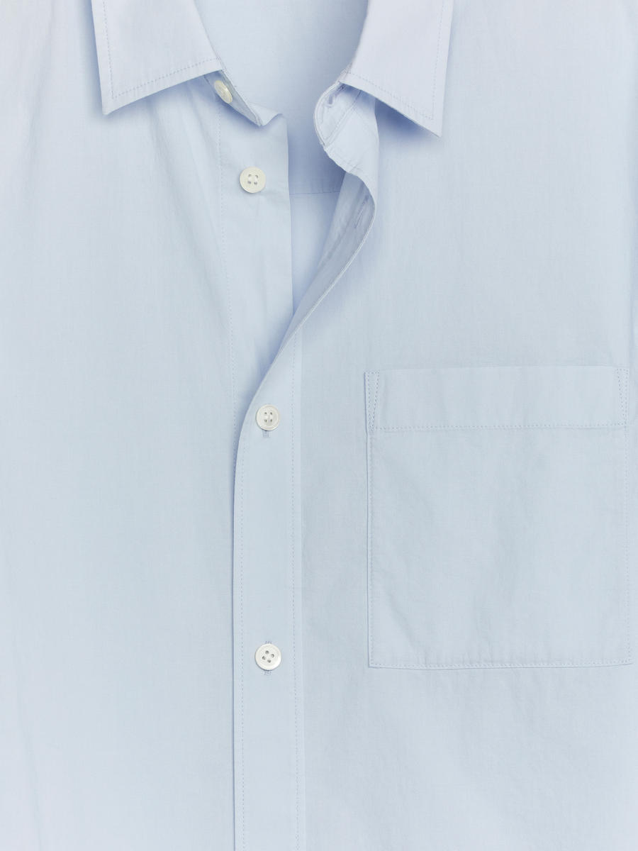 Relaxed Poplin Shirt - Light Blue - Regular fit - Men - 1231930005