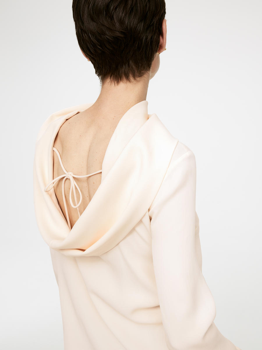 Draped Neck Top-#F2E8D6-13824