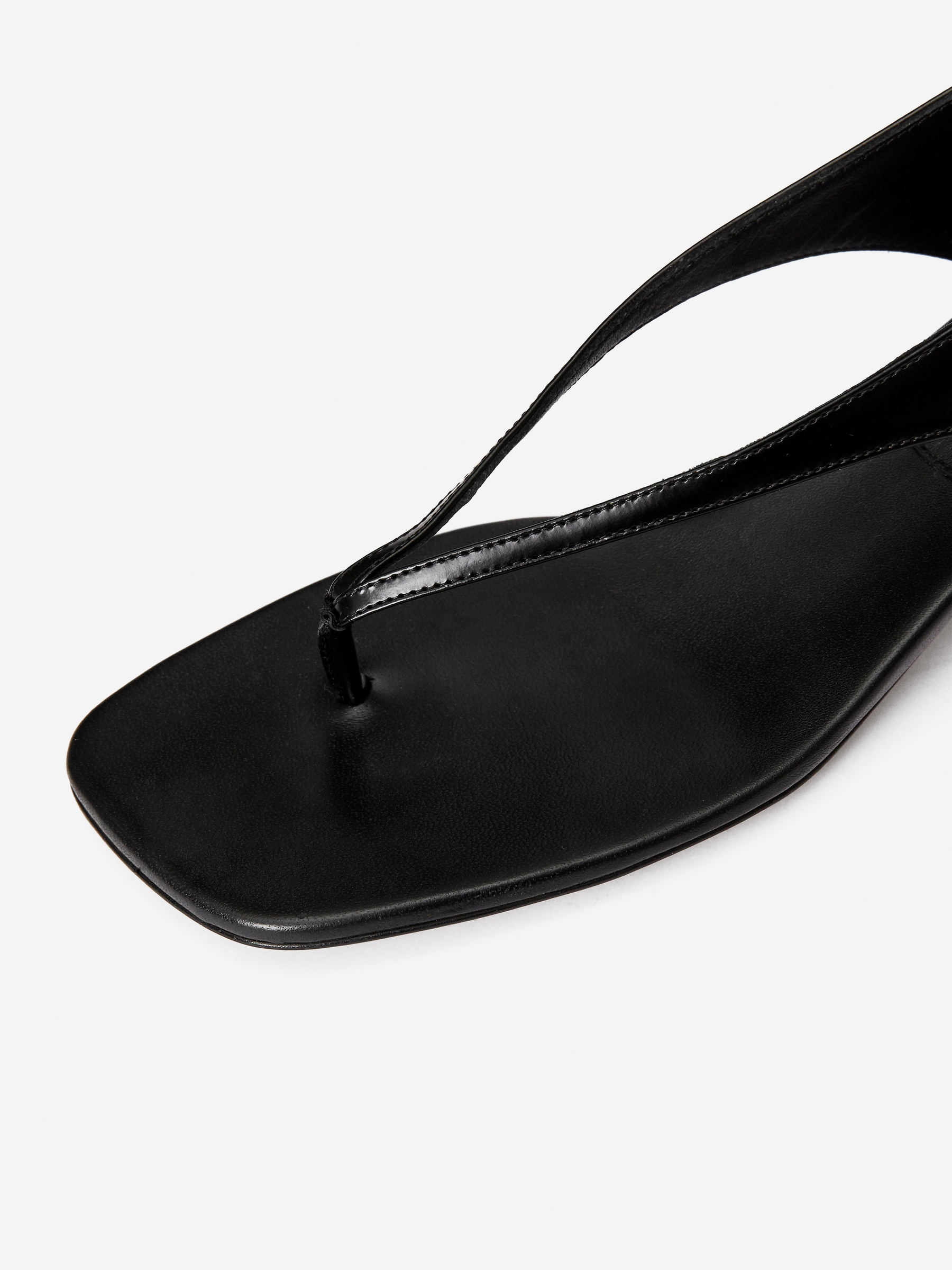 Leather Thong Sandals - Black - Women - StillMedia/DescriptiveDetail - 5
