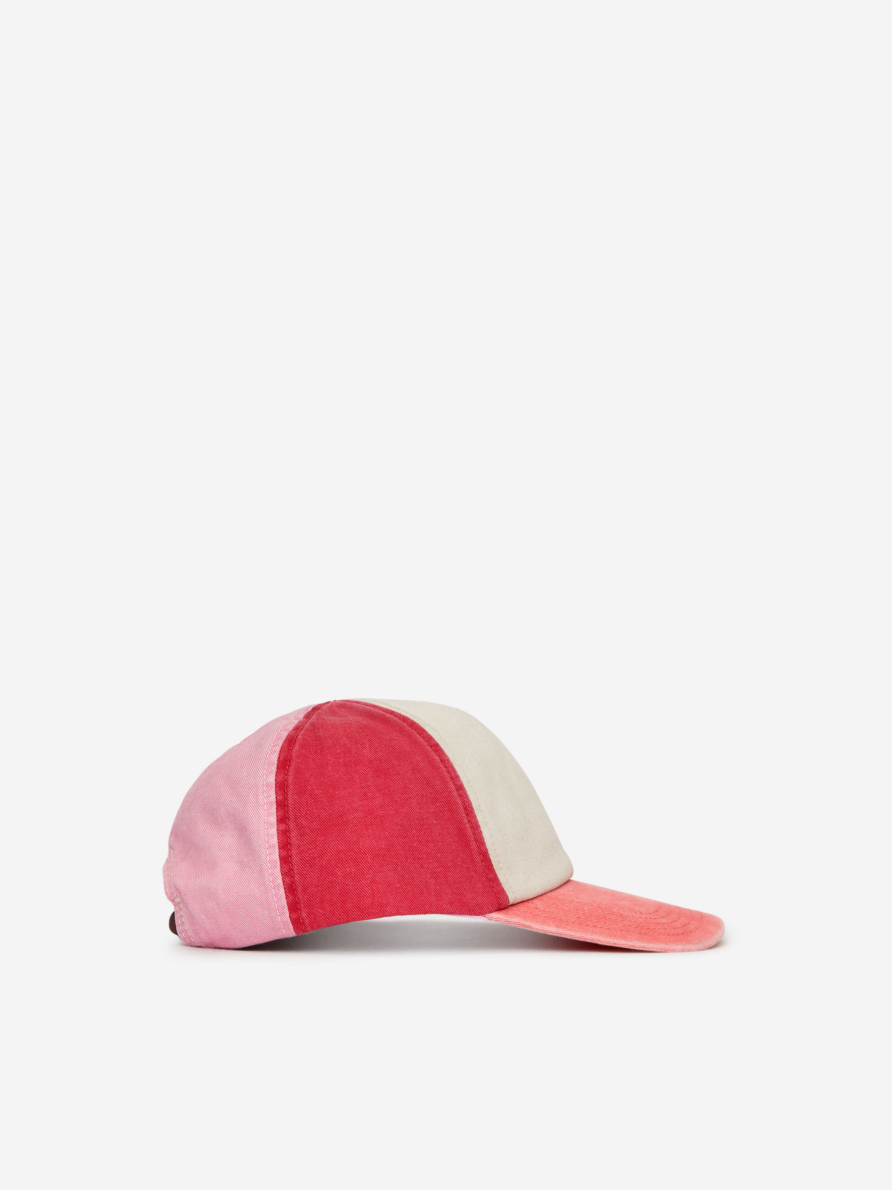 Casquette color block en sergé-#BD433F-14364