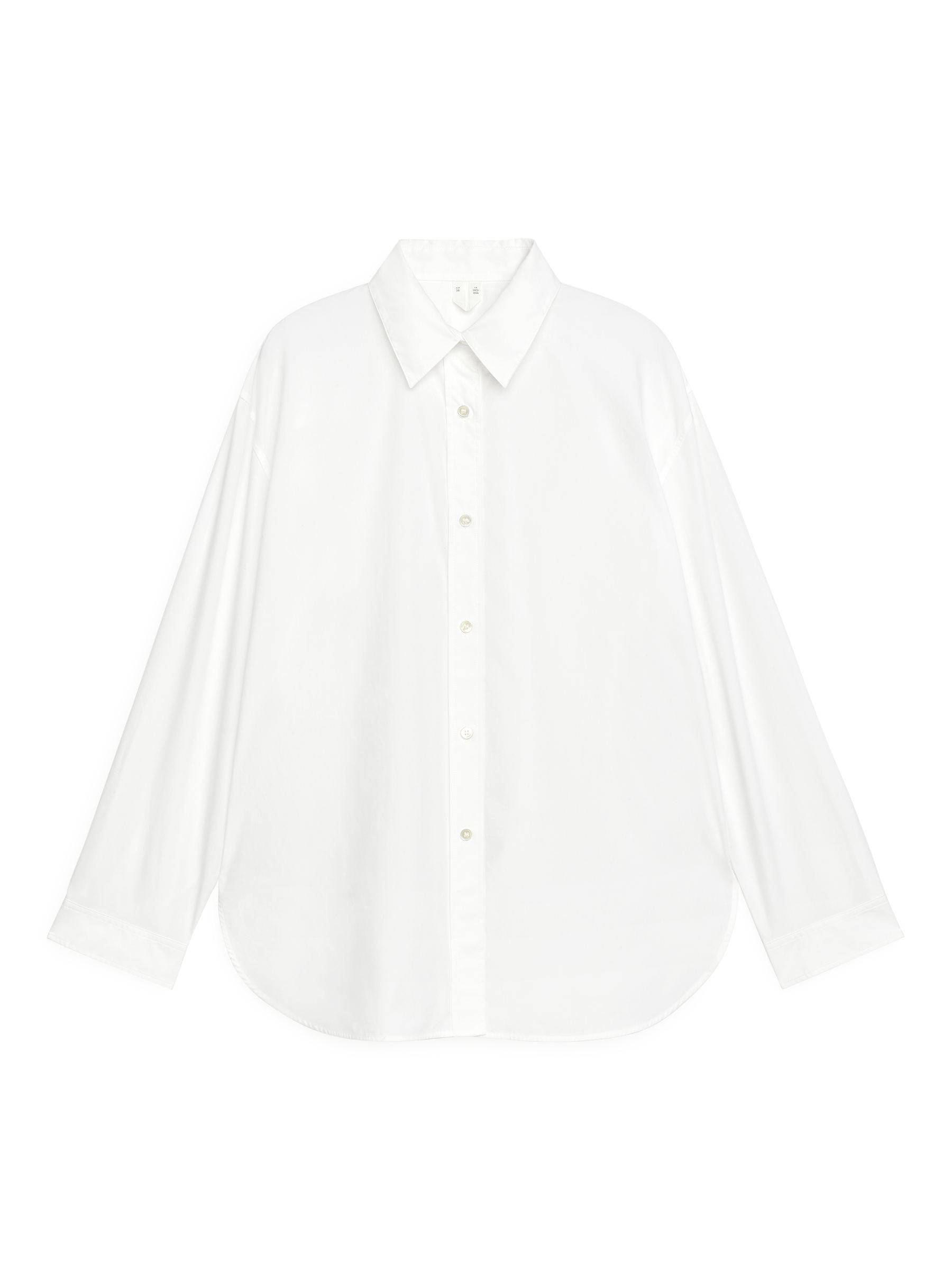 Relaxed Poplin Shirt-#FFFFFF-1045