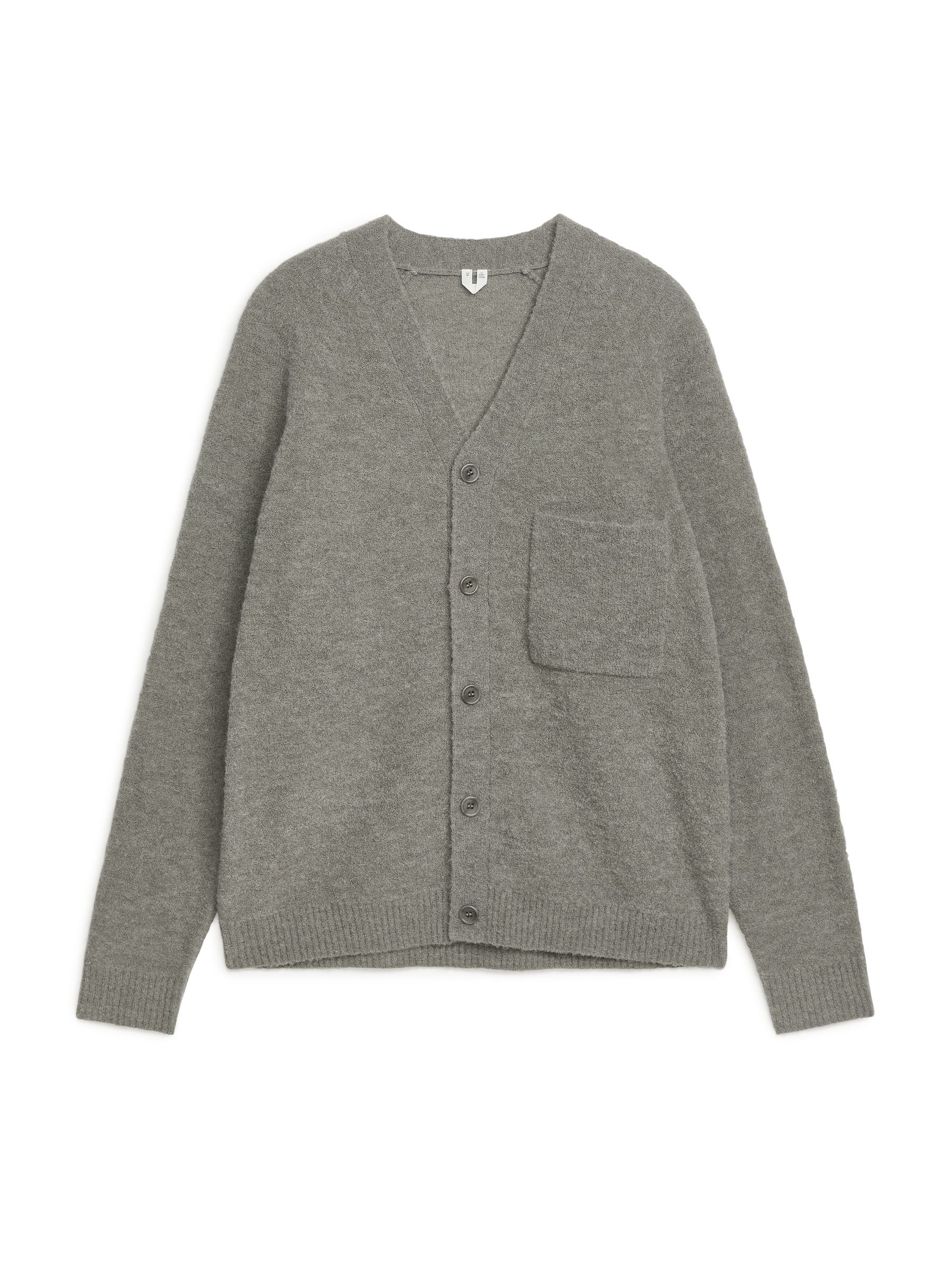 Knitted Cardigan - Grey - Men - StillMedia/DescriptiveStillLife - 1