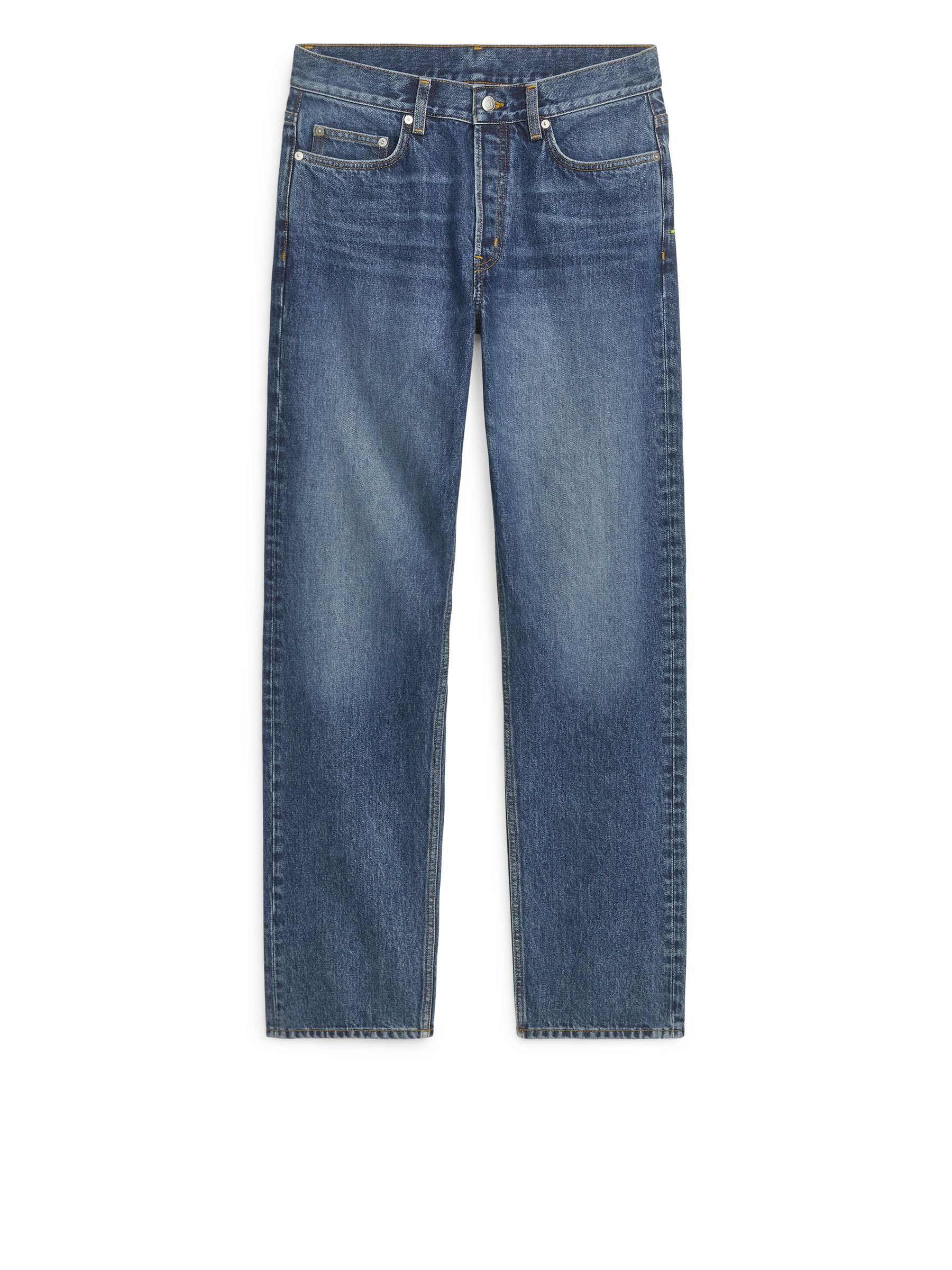 OCEAN Loose Straight Jeans - Medium Vintage Blue - Loose fit - Men - StillMedia/DescriptiveStillLife - 1