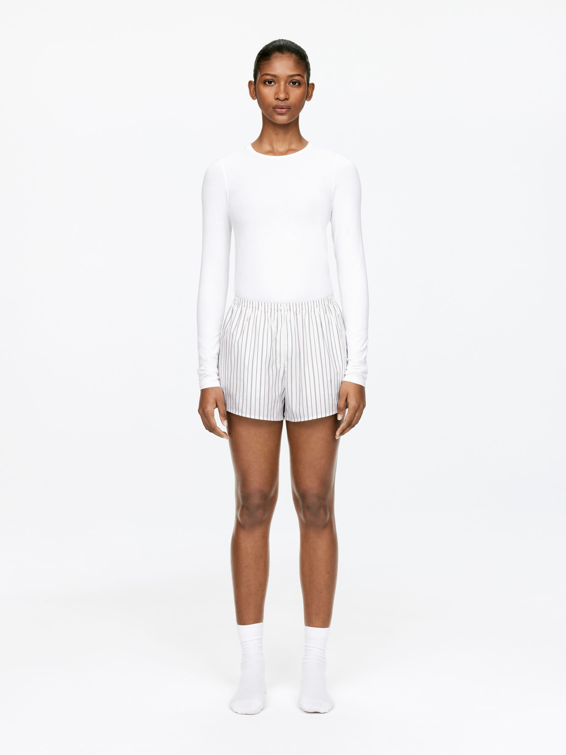 Cotton Shorts-#F4F3E9-15252