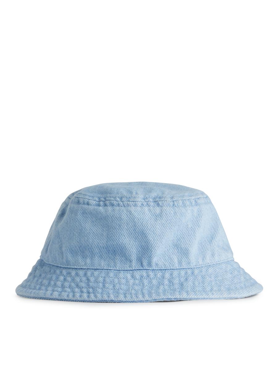 Denim Bucket Hat-#7EA0B6-4635