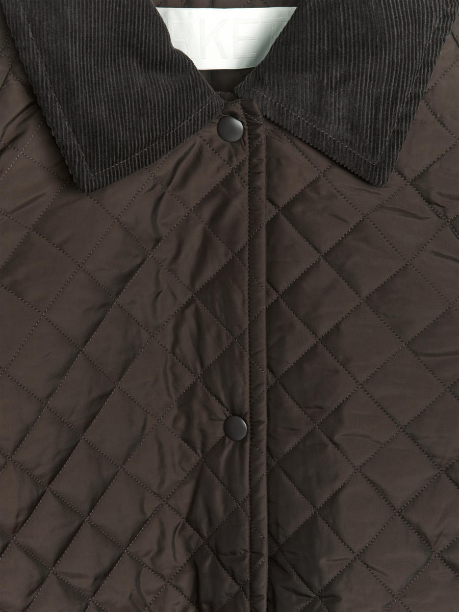 Quilted Jacket - Dark Brown - Relaxed fit - Women - 1189895002