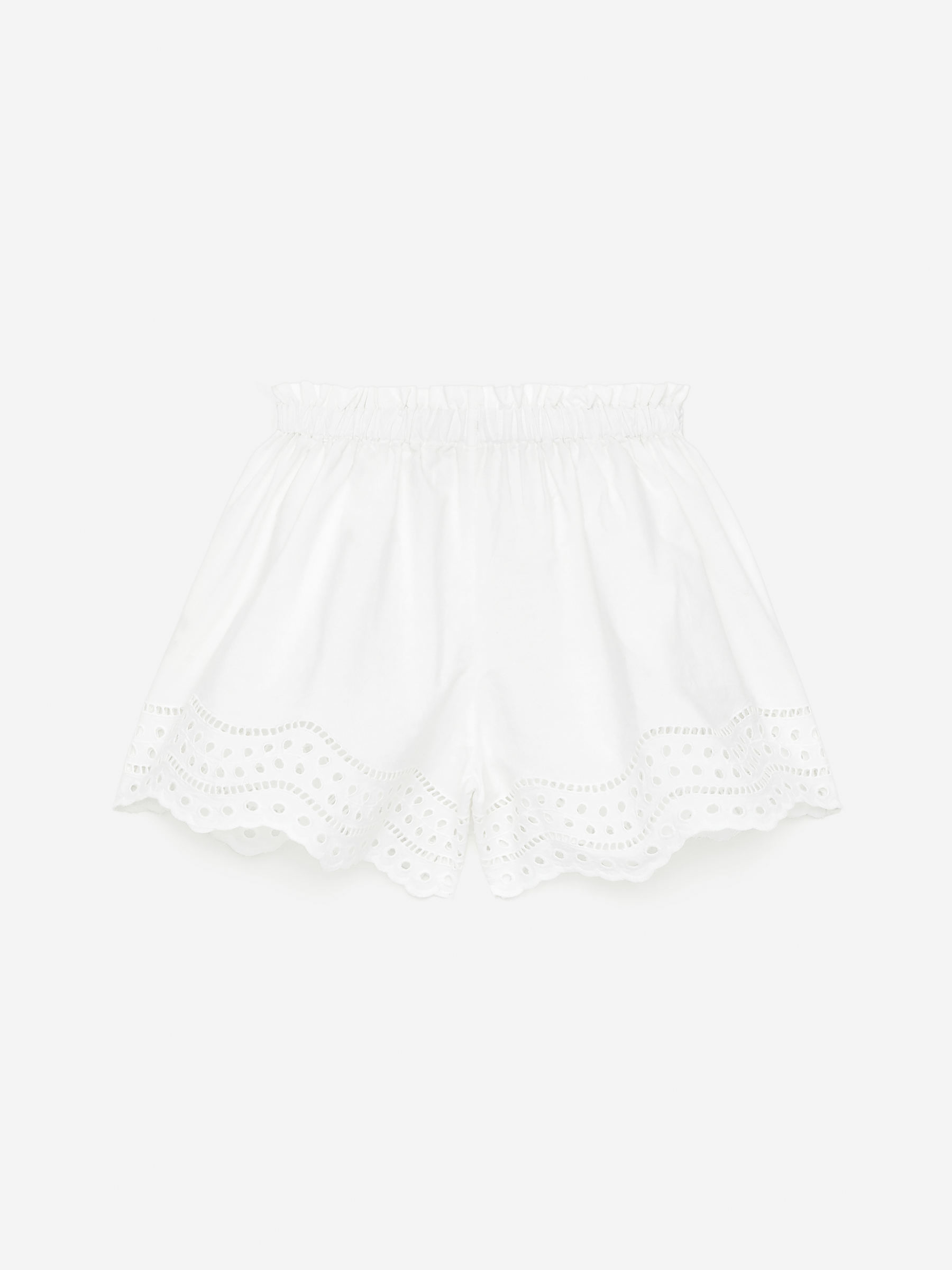 Szorty z haftem angielskim - Biały - Fason normalny - Women - StillMedia/DescriptiveStillLife - 1