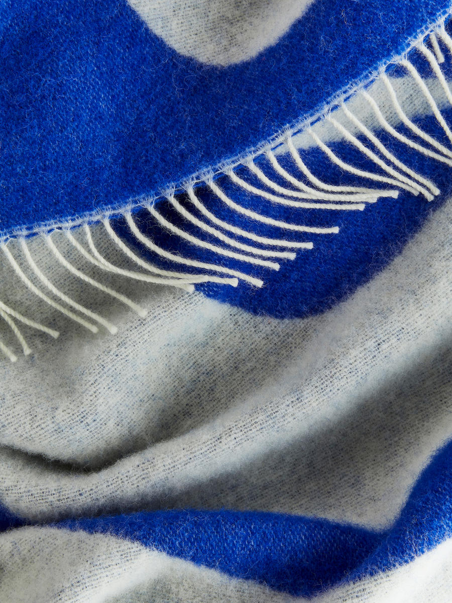 Klippan Wool Blanket - Blue/White - Homeware - 1206888004