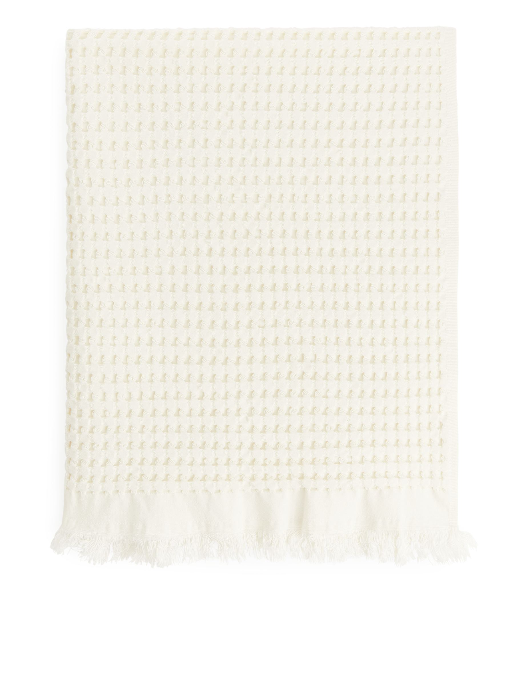 Toalla de punto gofrado con flecos 50 x 70 cm - Blanco - Homeware - StillMedia/DescriptiveStillLife - 2