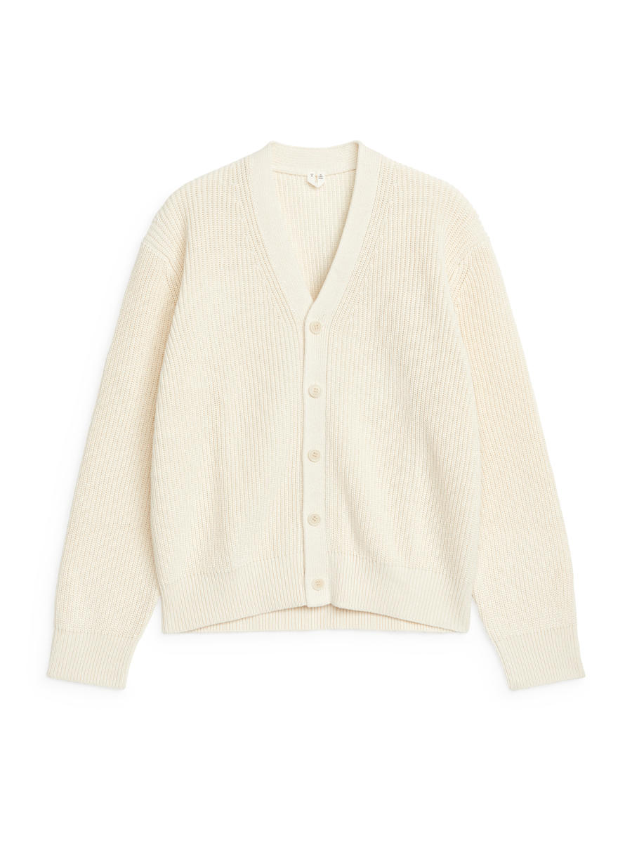 Linen Blend Cardigan-#EFEFDF-7941