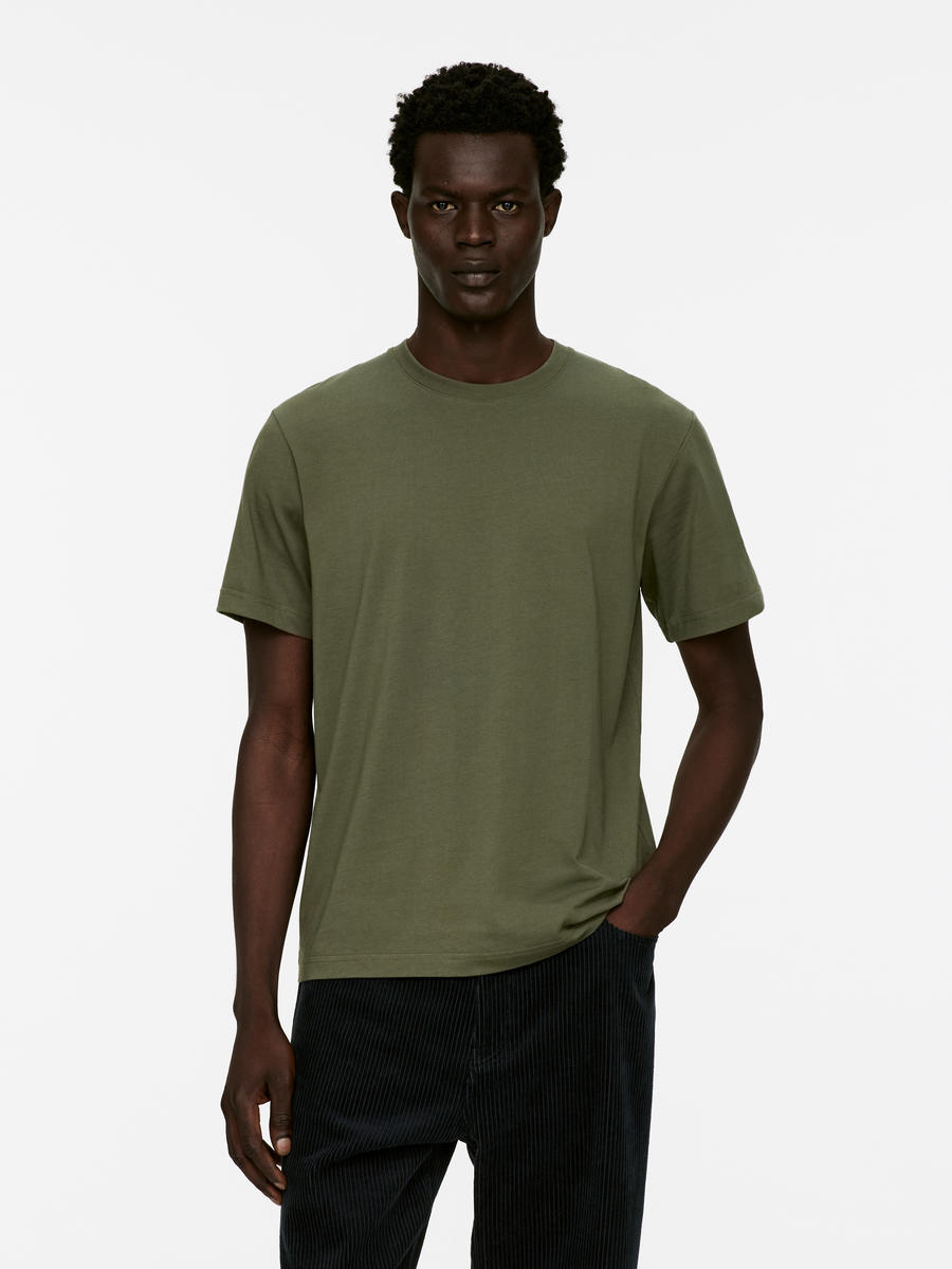 Lightweight T-Shirt - Khaki Green - Regular fit - Men - 0494713119