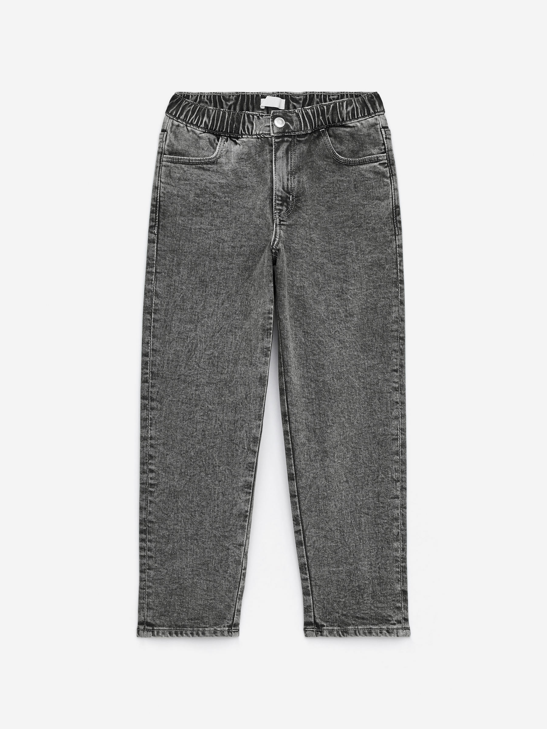 Pull-On Denim Trousers-#666B75-15176