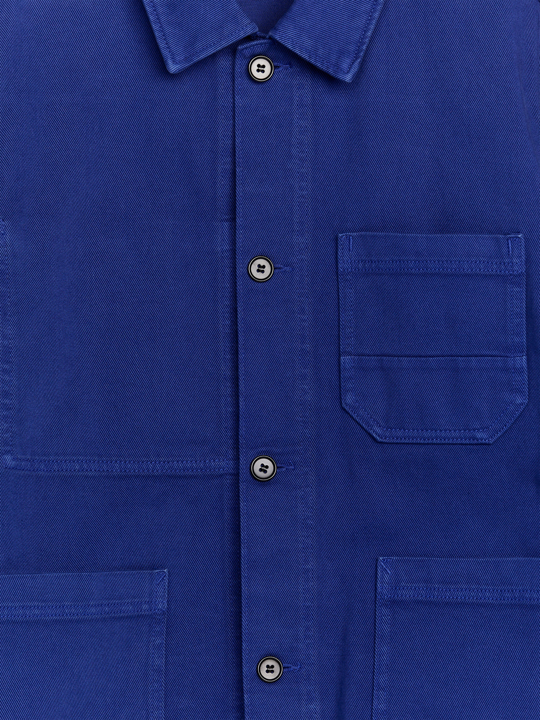 Überhemd aus überfärbtem Twill - Knallblau - Regular Fit - Men - 0990934020