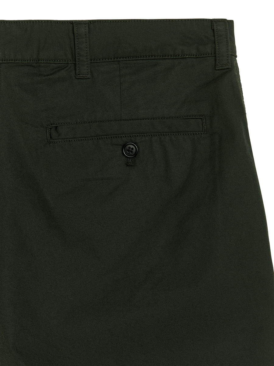 Cotton Shorts - Dark Green - Regular fit - Men - 1068737010