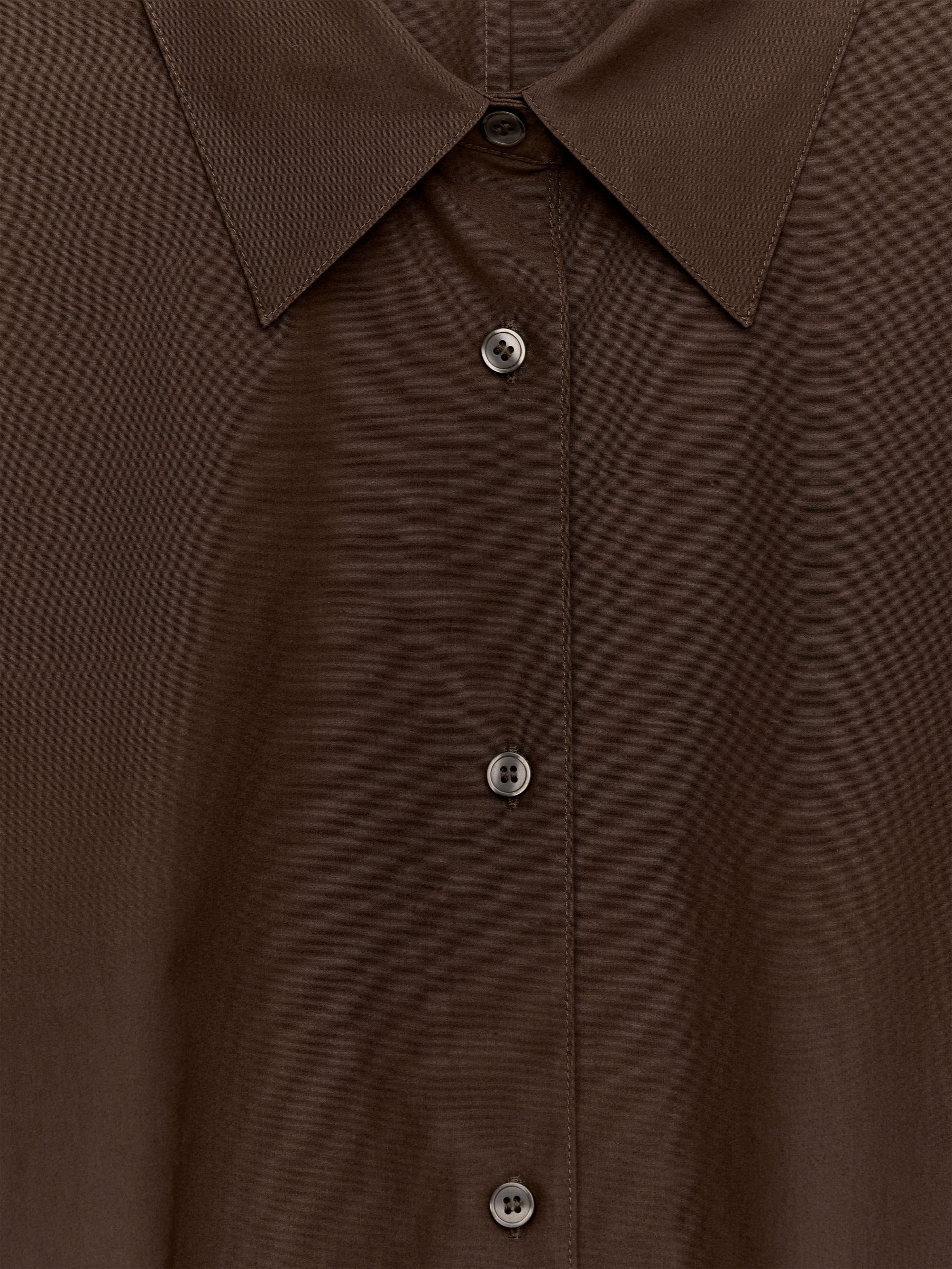 Oversized Shirt Dress - Dark Brown - Oversized - Women - StillMedia/DescriptiveDetail - 1