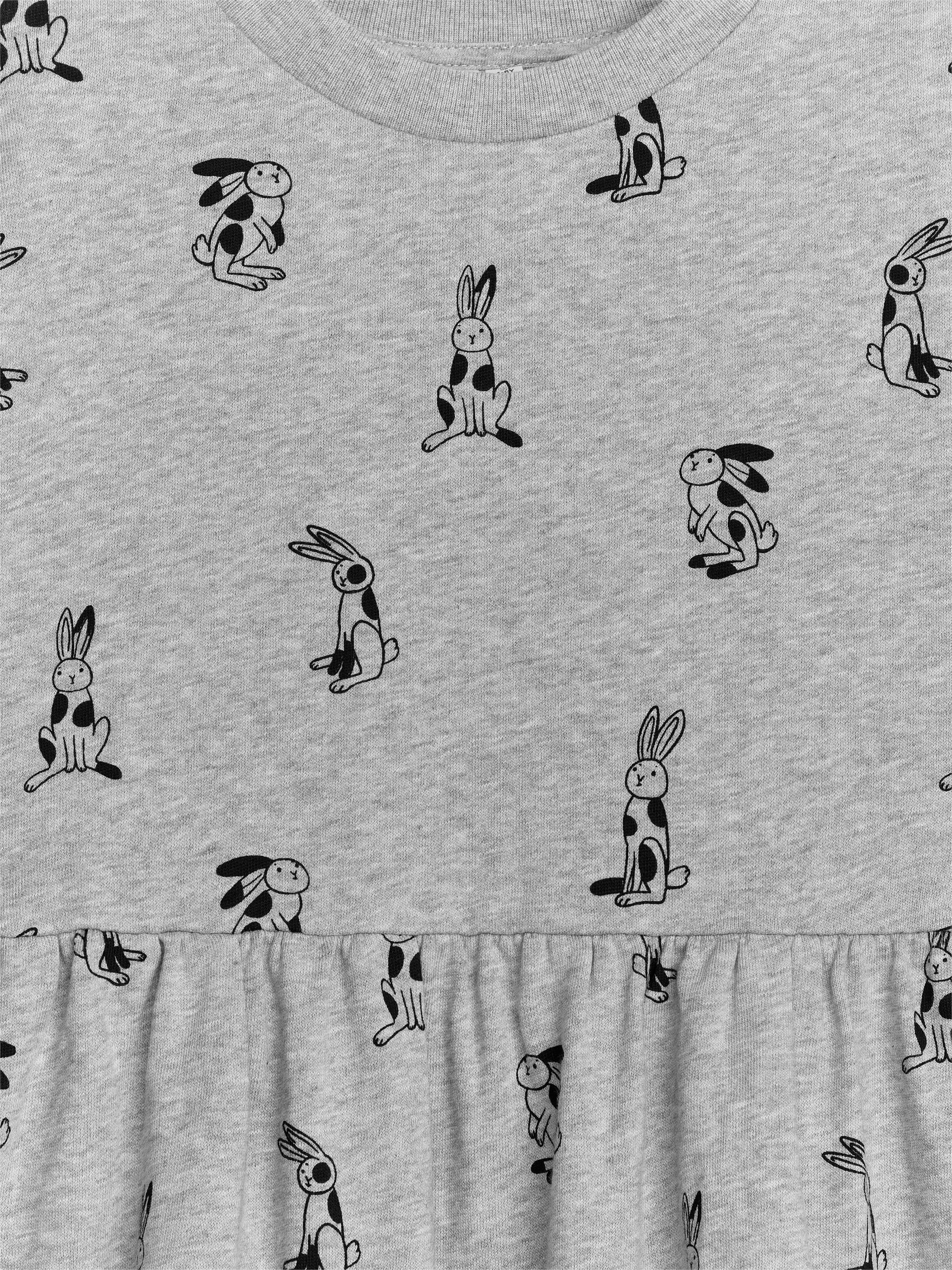 Oversized Sweatshirt Dress - Grey/Rabbit - Oversized - Children - StillMedia/DescriptiveDetail - 2