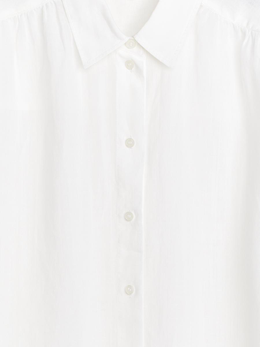 Relaxed Ramie Shirt - White - Loose fit - Women - 1228466001