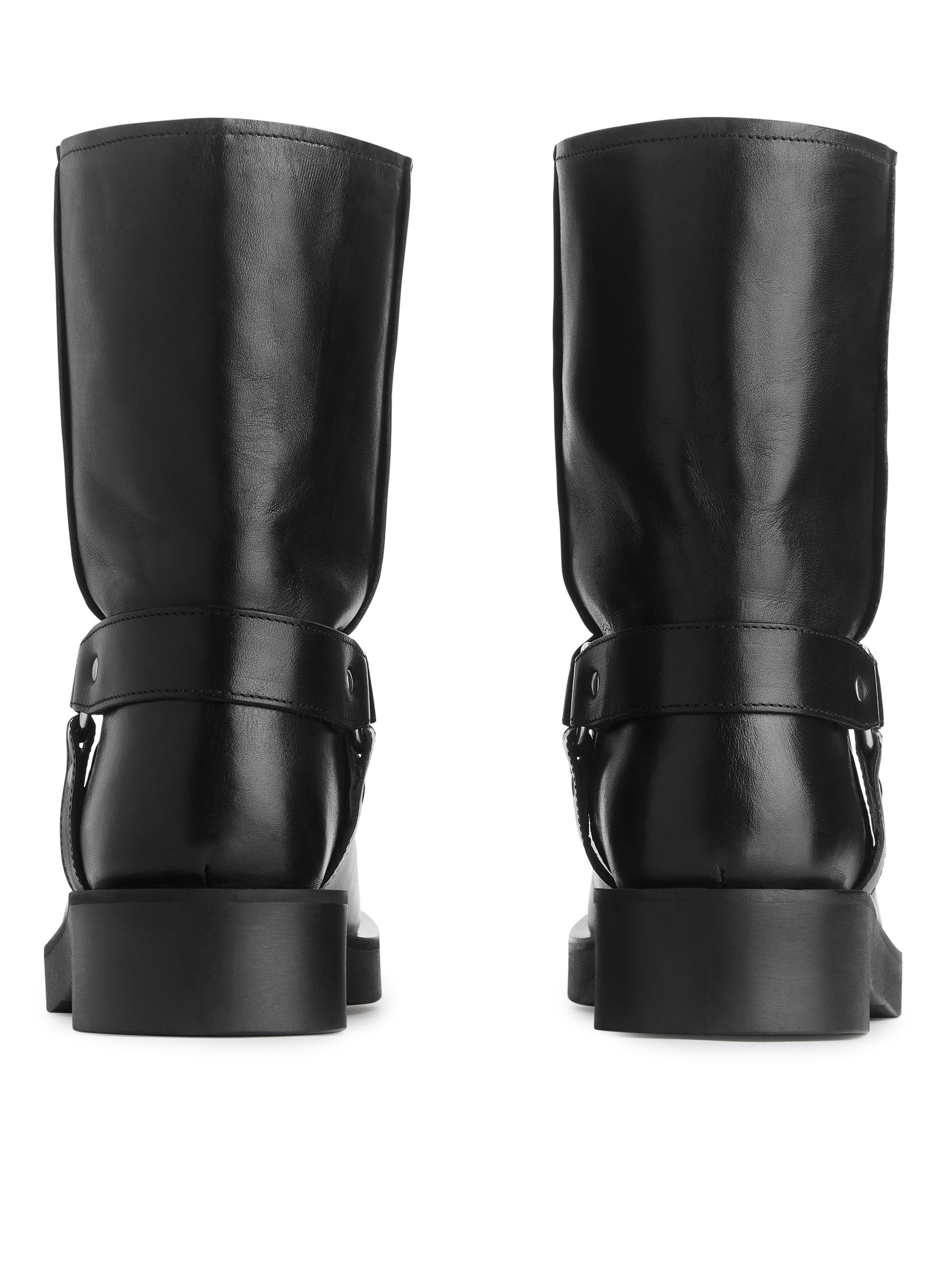 Botas moteras de piel - Negro - Women - StillMedia/DescriptiveStillLife - 3