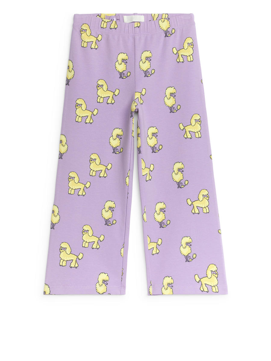 Wide Cotton Trousers - Lilac/Yellow - Regular fit - Children - 1227389001