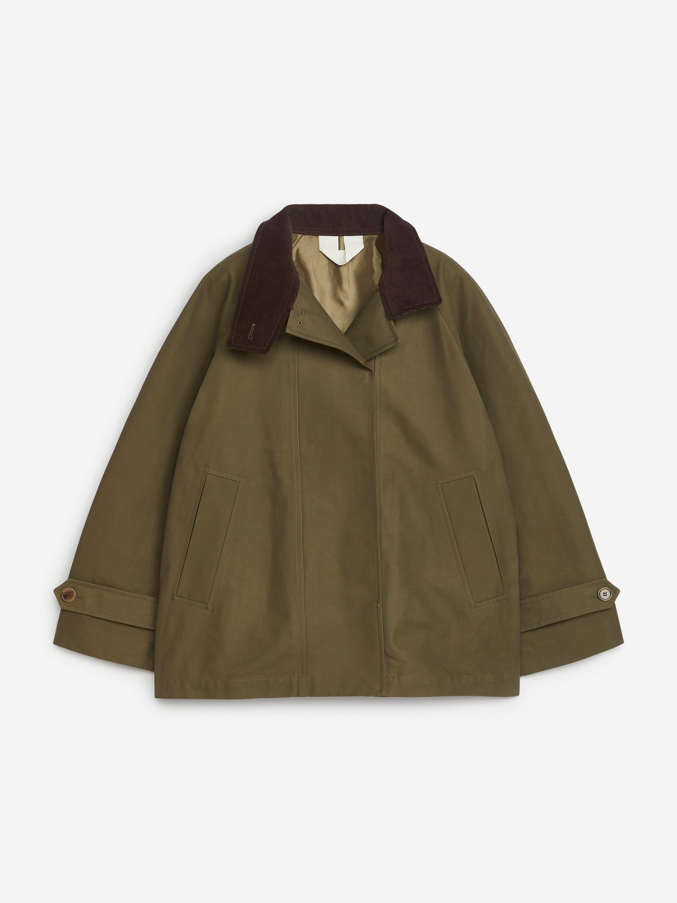 Jacket Trenchcoat Damen Khaki GrÃ¼n Short Trench Coat – Khaki