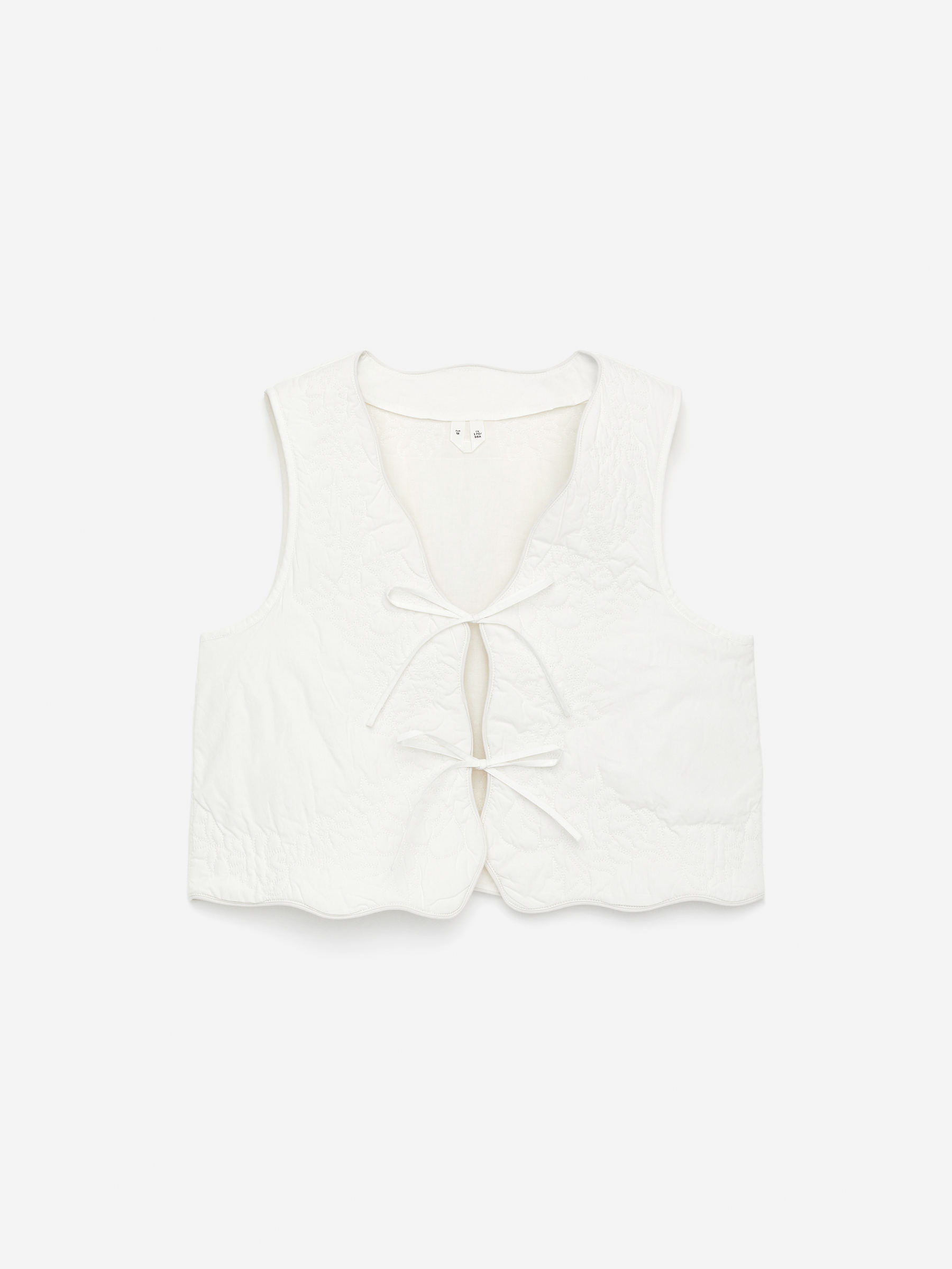 Embroidered Vest - White - Regular fit - Women - StillMedia/DescriptiveStillLife - 3