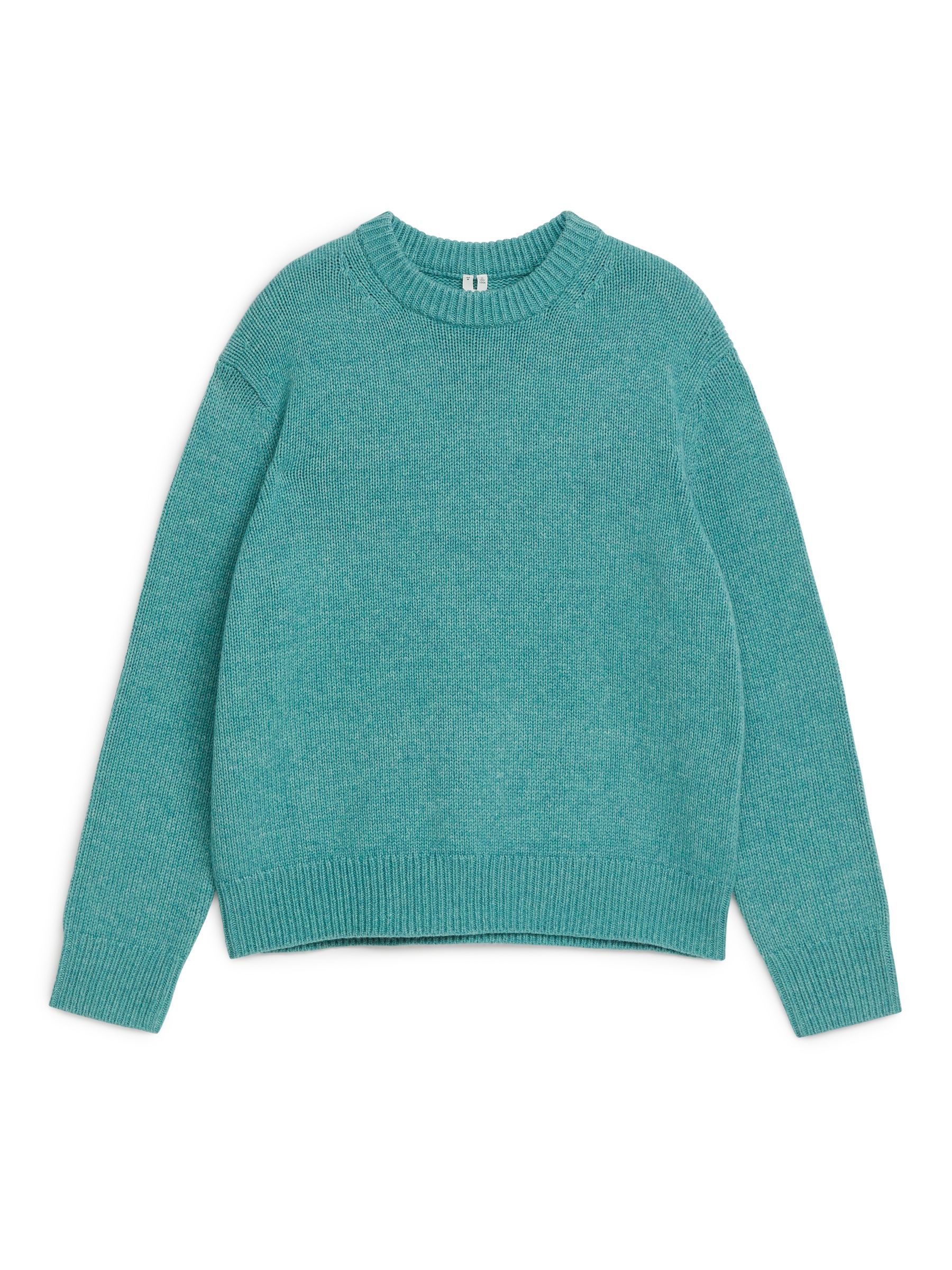Heavy Knit Wool Blend Jumper - Turquoise - Oversized - Men - StillMedia/DescriptiveStillLife - 1