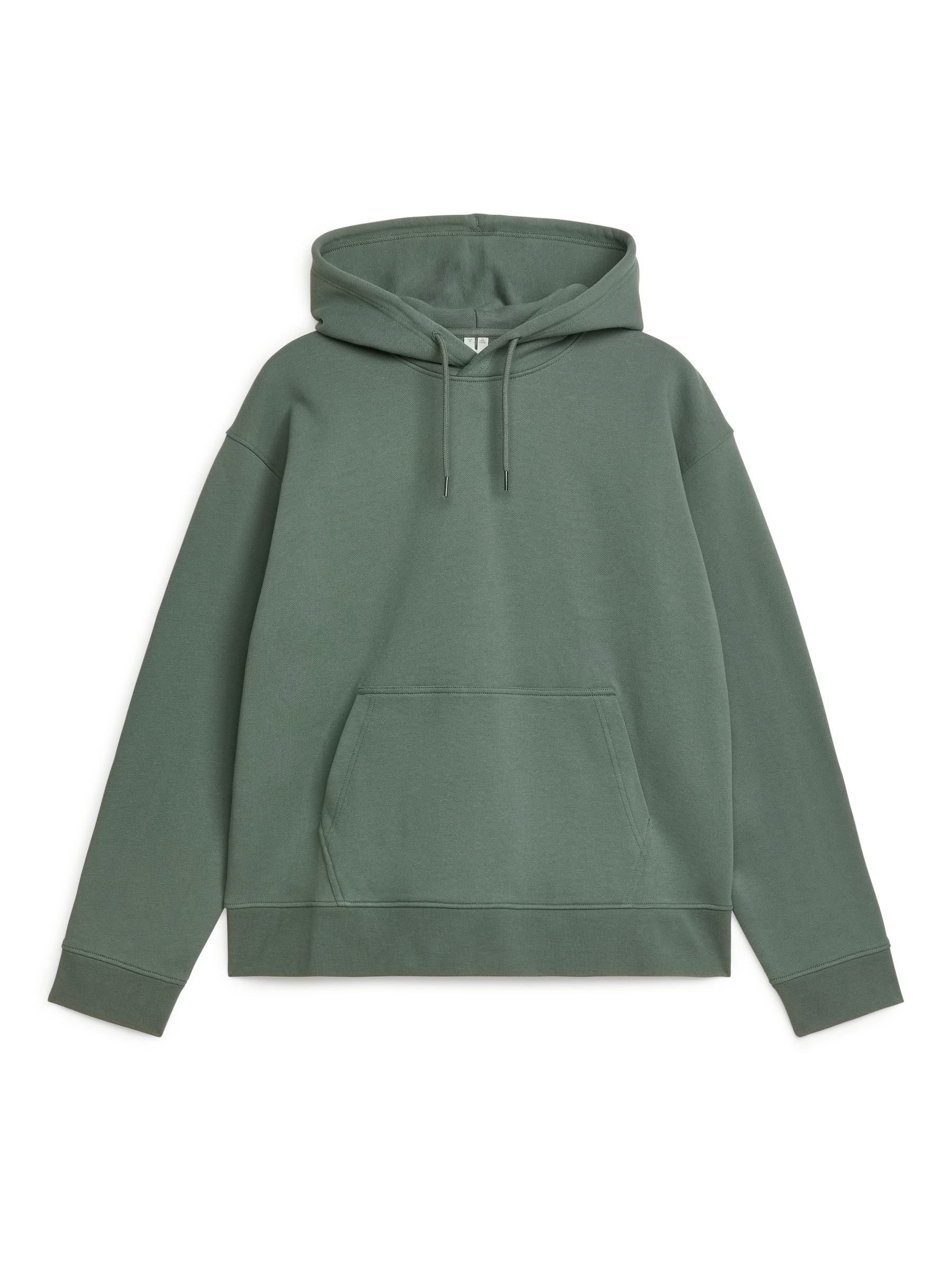 Relaxed Terry Hoodie - Dusty Green - Loose fit - Men - StillMedia/DescriptiveStillLife - 1