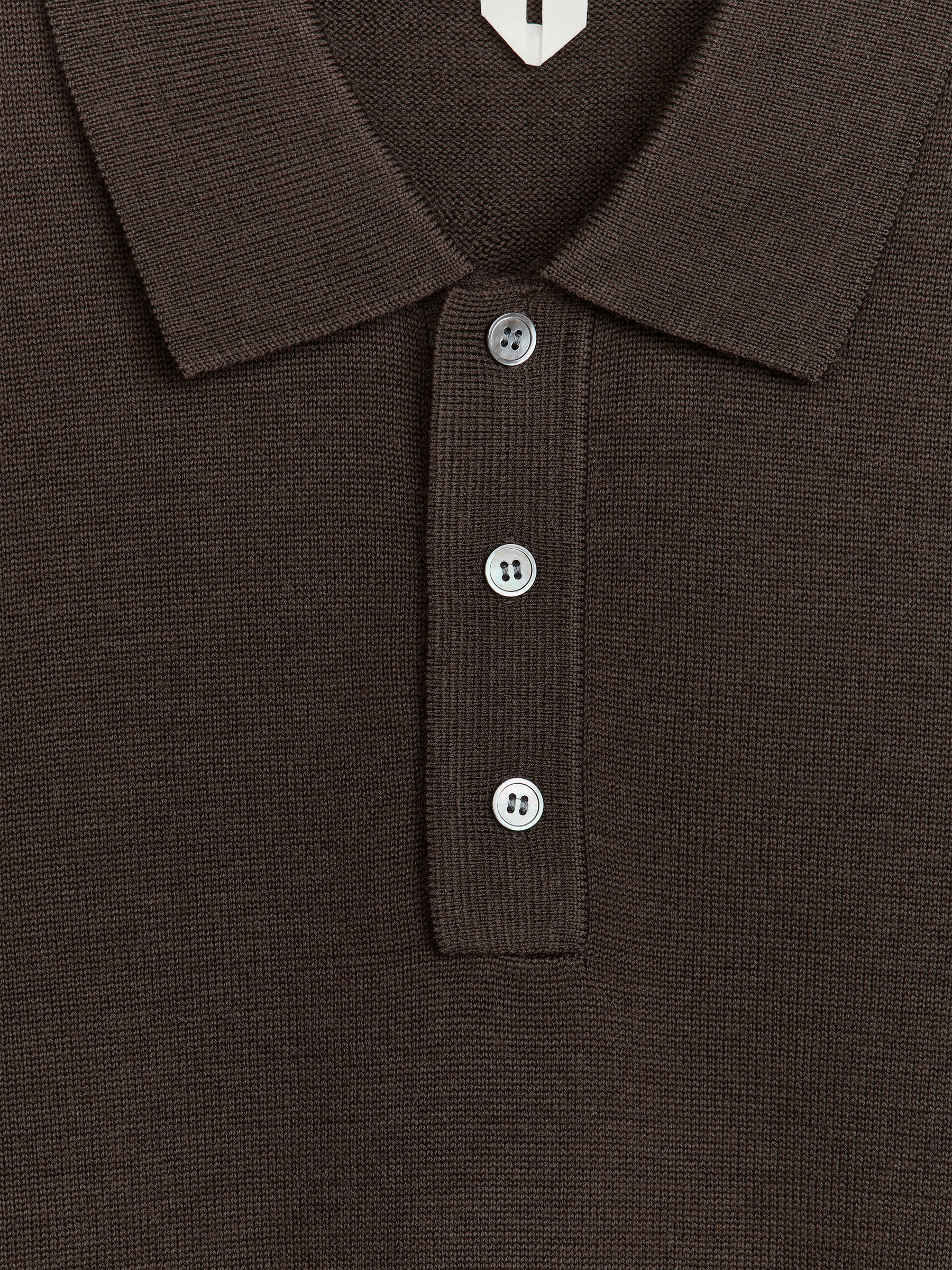 Langärmeliges Merino-Poloshirt - Dunkles Graubraun - Regular Fit - Men - StillMedia/DescriptiveDetail - 2
