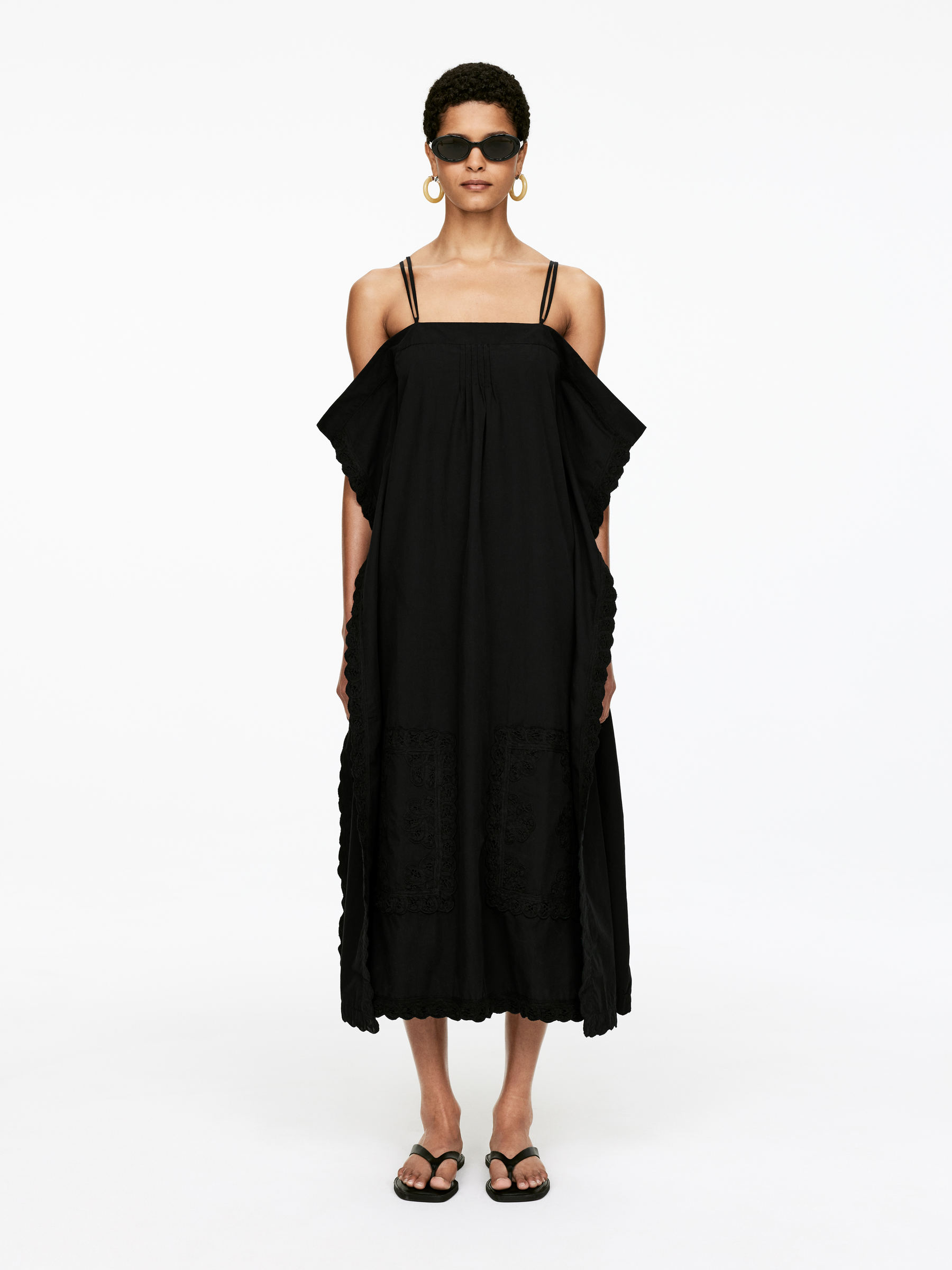 Embroidered Scarf Dress