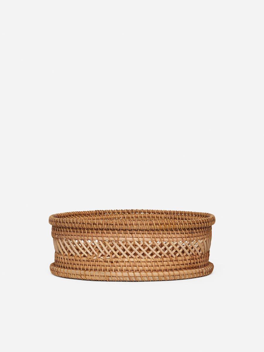 ARKET   Rattan Basket 24 Cm Beige,  