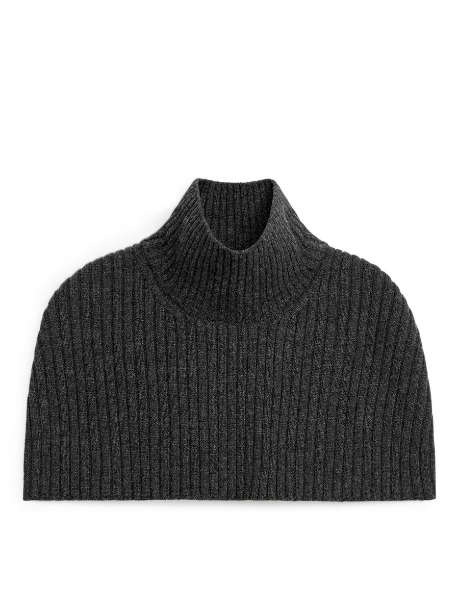 Rib Wool Collar-#515359-6220