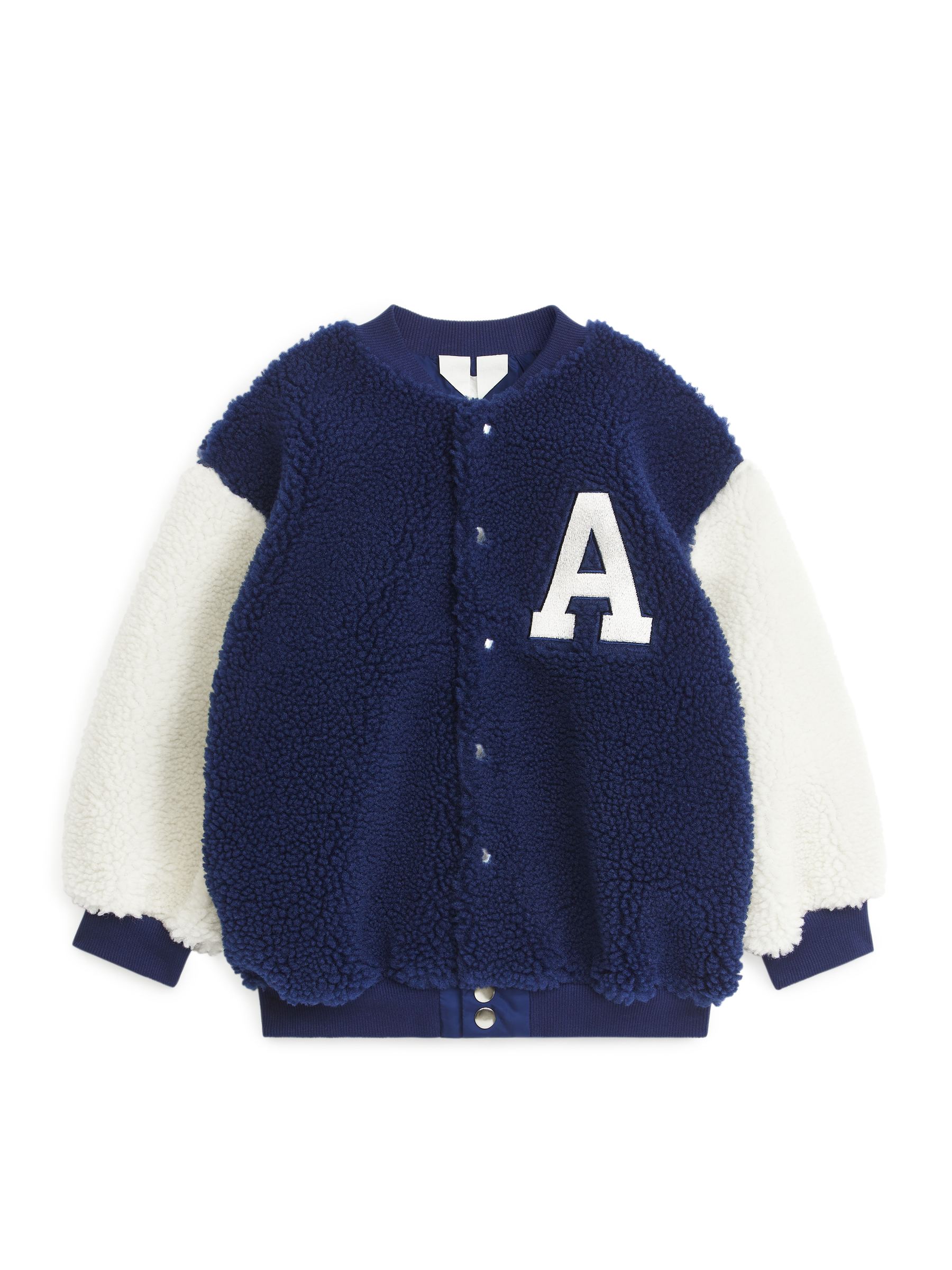 Veste oversize de style universitaire en polaire - Bleu/blanc - Oversized - Enfant - StillMedia/DescriptiveStillLife - 1