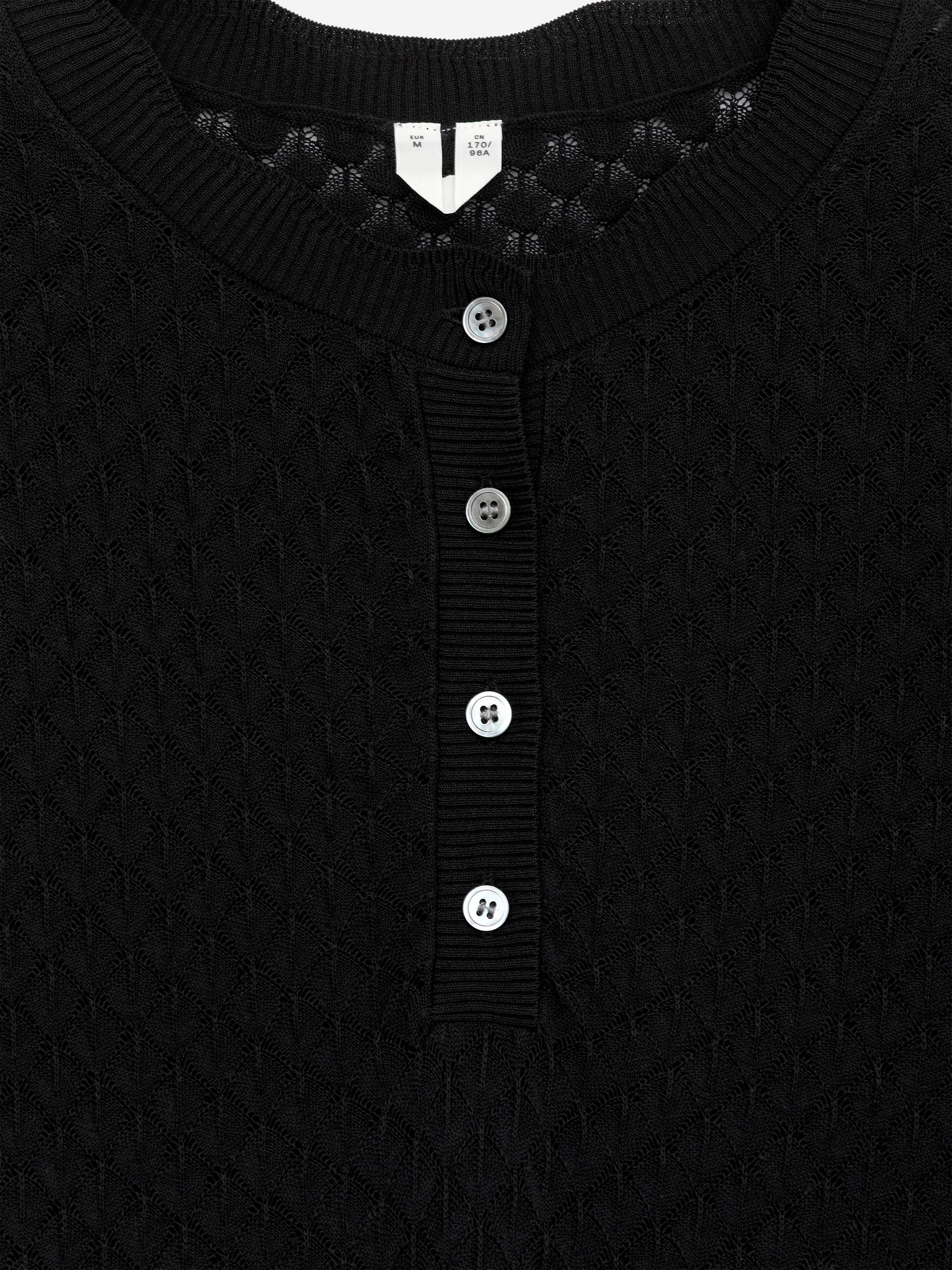 Vestido de punto abierto - Negro - Corte estándar - Women - StillMedia/DescriptiveDetail - 1