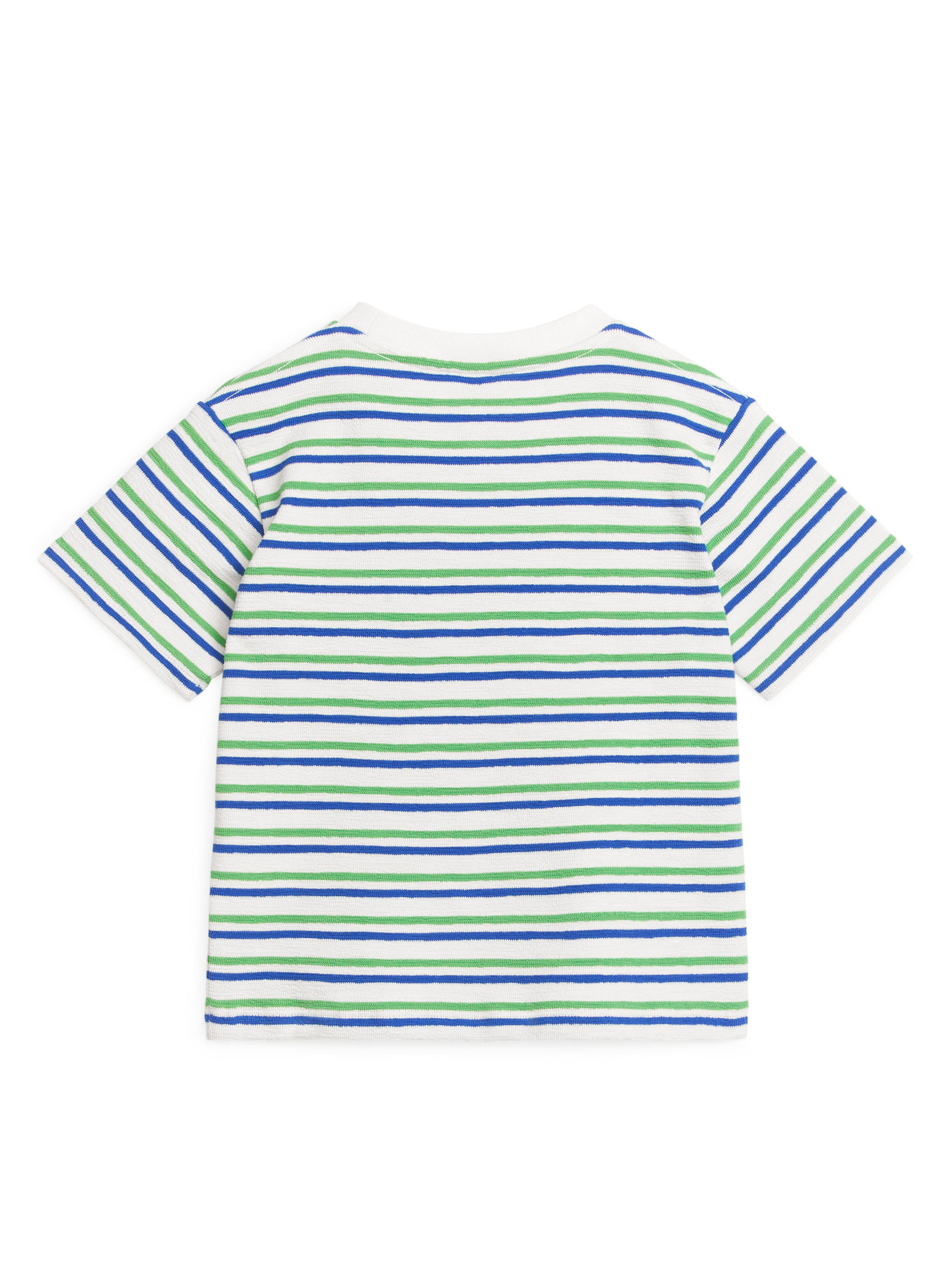 Strukturiertes T-Shirt - Weiß/Grün/Blau - Regular Fit - Kinder - StillMedia/DescriptiveStillLife - 1