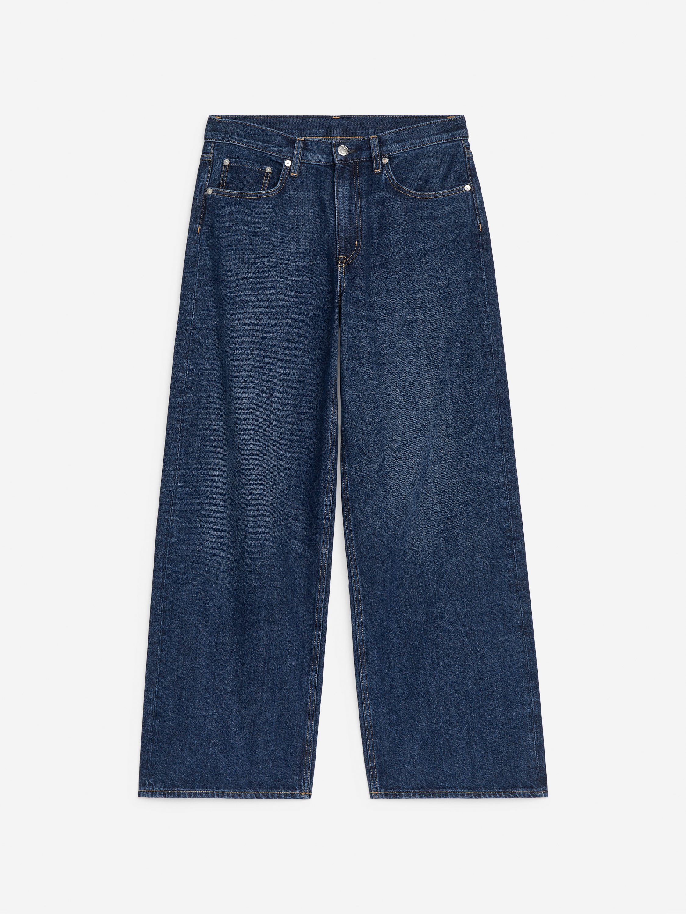 CLOUD Loose Wide Jeans – Mid Blue – Women – ARKET DK
